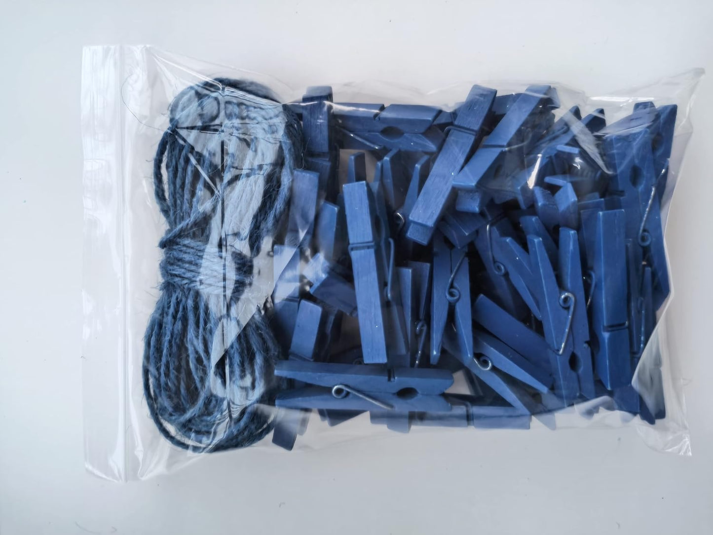 1.9 Inch Blue Clothespins Wall Decor Hang Pictures Artwork Kitchen Clips for Chip Bags with Sturdy