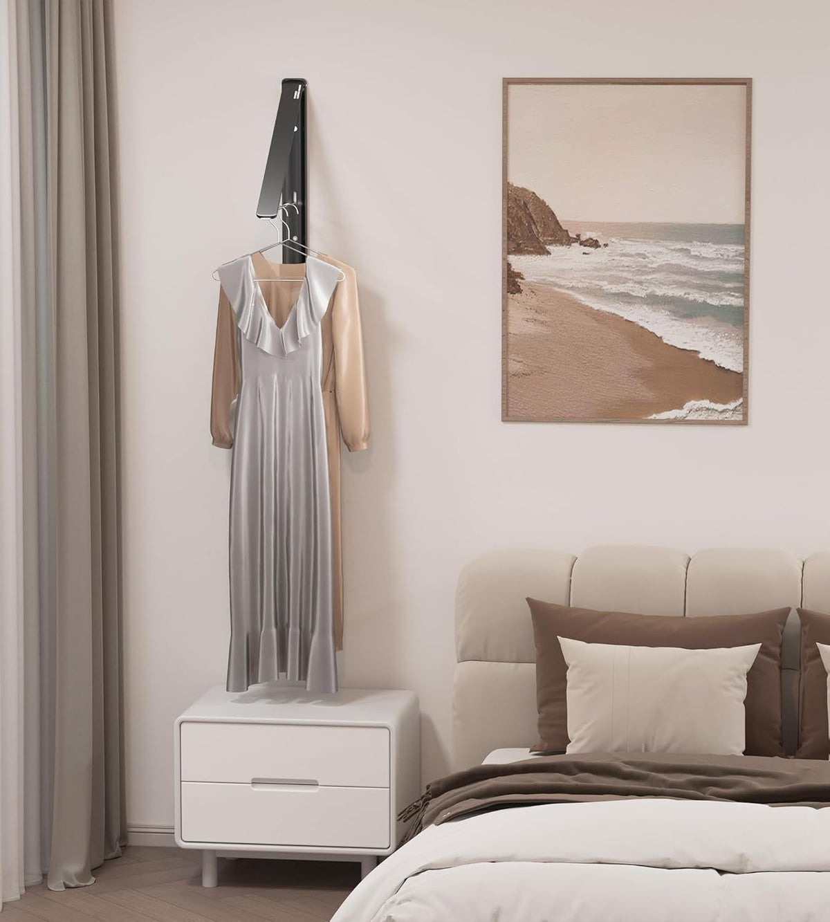 Dr.DJ Clothes Drying Rack, Wall-Mounted Retractable & Foldable Clothes Hanger for Laundry Room