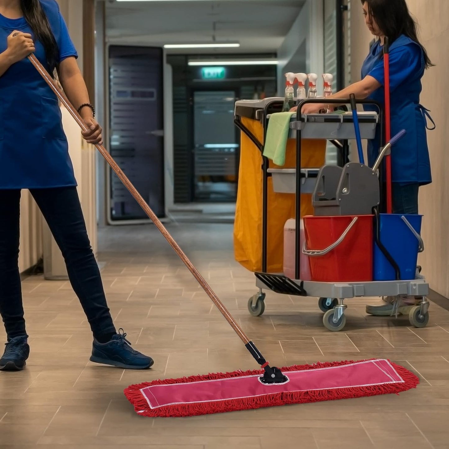 Matthew Cleaning 36'' Industrial Strength Cotton Dust Mop Refill Washable Replacement Heads for