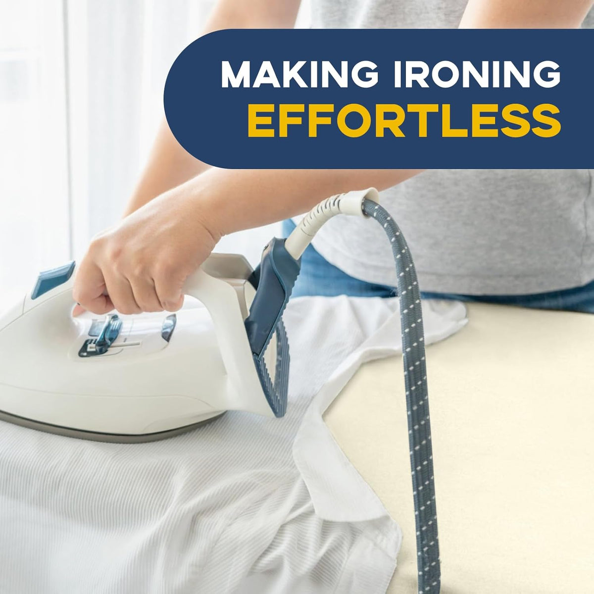 Ironing Board Full Size, RAINHOL Compact Iron Board with Iron Rest, Heat Resistant Cover with Ultra