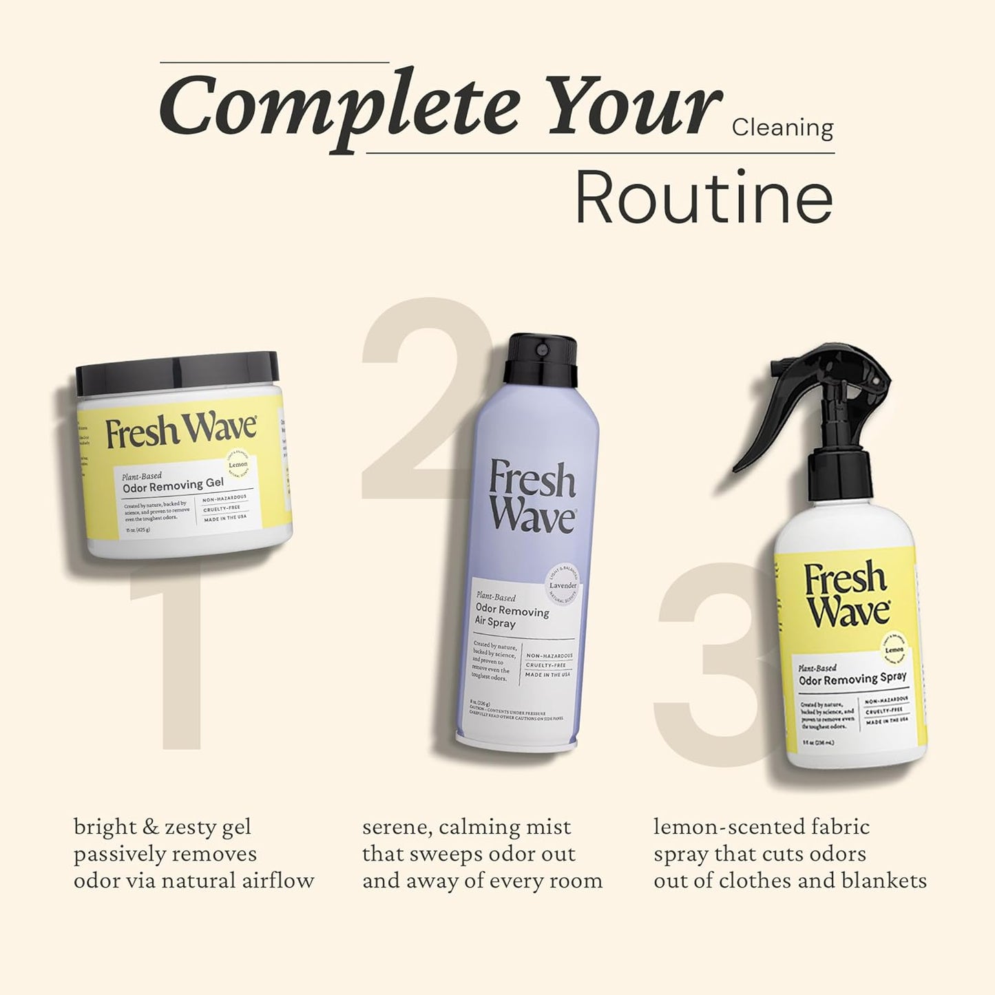 Fresh Wave Lemon Odor Removing Gel, 15 oz. | Odor Absorbers for Home | Safer Odor Relief | Natural