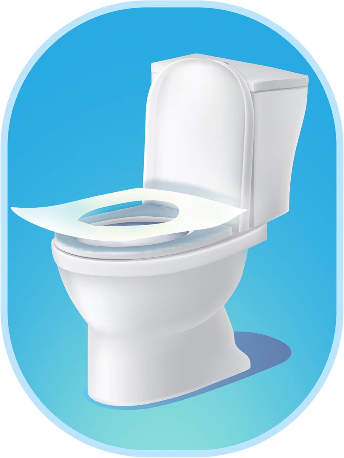 Rockland Guard Toilet Seat Cover - Flushable & Disposable Toilet Seat Cover for Bathroom - Road