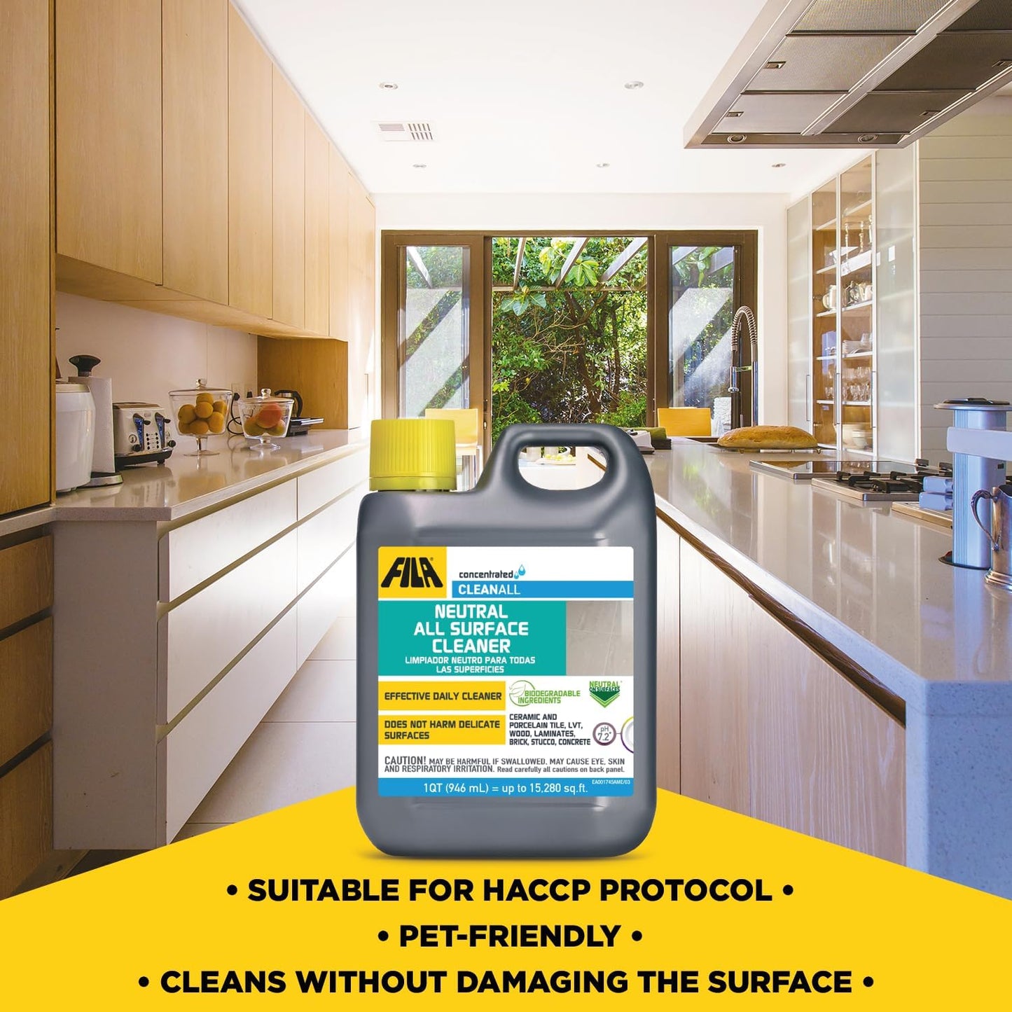 FILA Surface Care Solutions, CLEANALL, Neutral All Purpose Cleaner, Highly Concentrated - Up to 40
