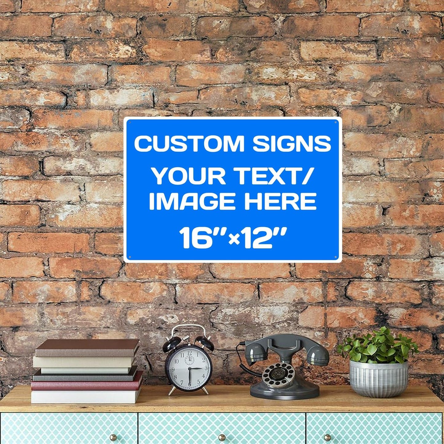 Personalized Aluminum Metal Signs - Weatherproof, Custom Text & Picture, Multiple Sizes, Hazard