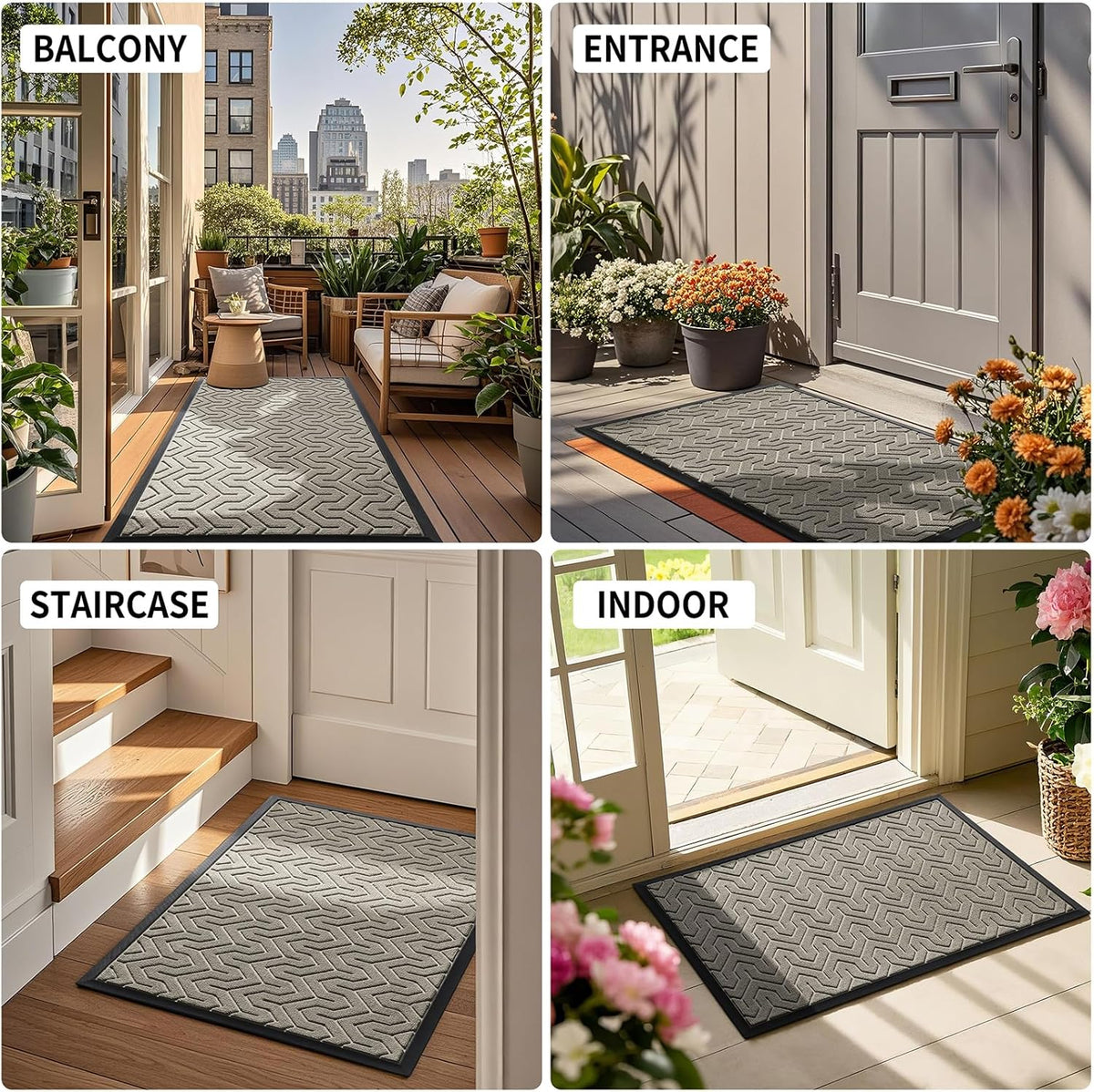 Yimobra Large Door Mat Outside Entrance 47x32, Waterproof Heavy Duty Outdoor Mats for Front Door