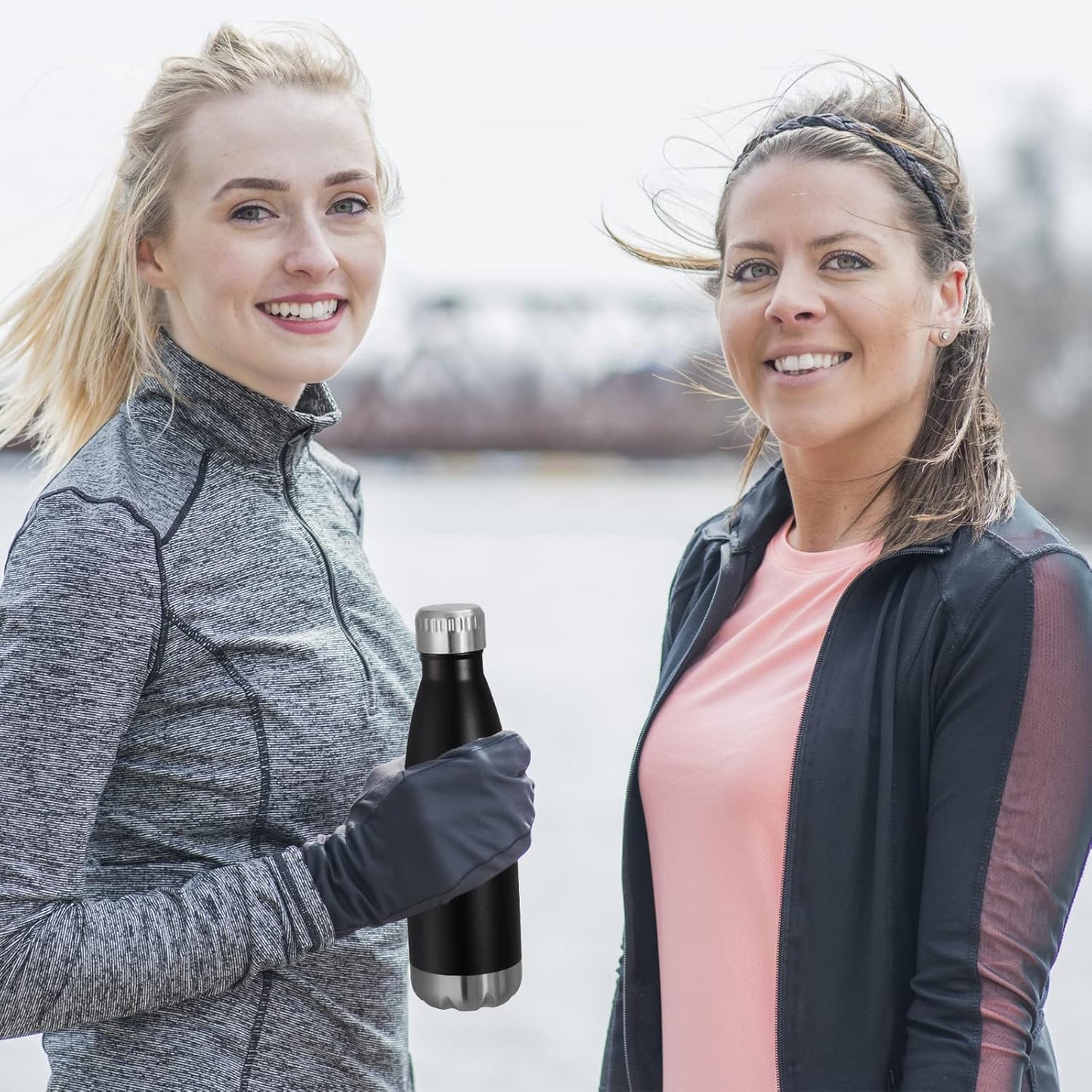 VEGOND 17oz Stainless Steel Water Bottles Bulk, Reusable Metal Sports Water Bottle Keeps Drink Hot