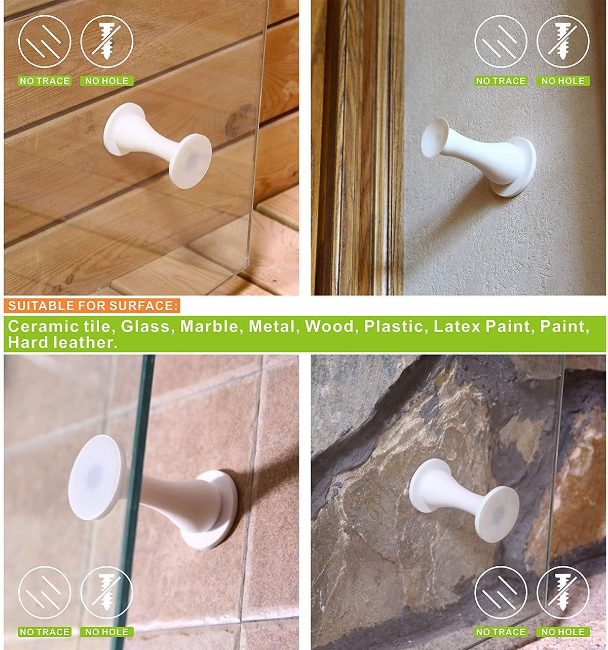 Magnetic Door Stopper Self Adhesive, Silicone Door Stop Holder Wall Mount Damage-Free with Durable