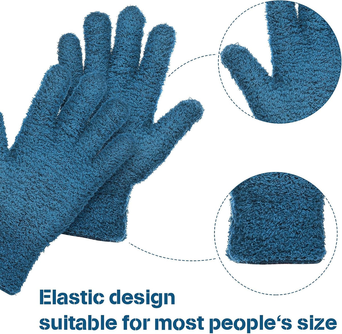 Patelai 2 Pairs Microfiber Gloves for plants Dusting Cleaning Glove Mittens House Cars Blinds