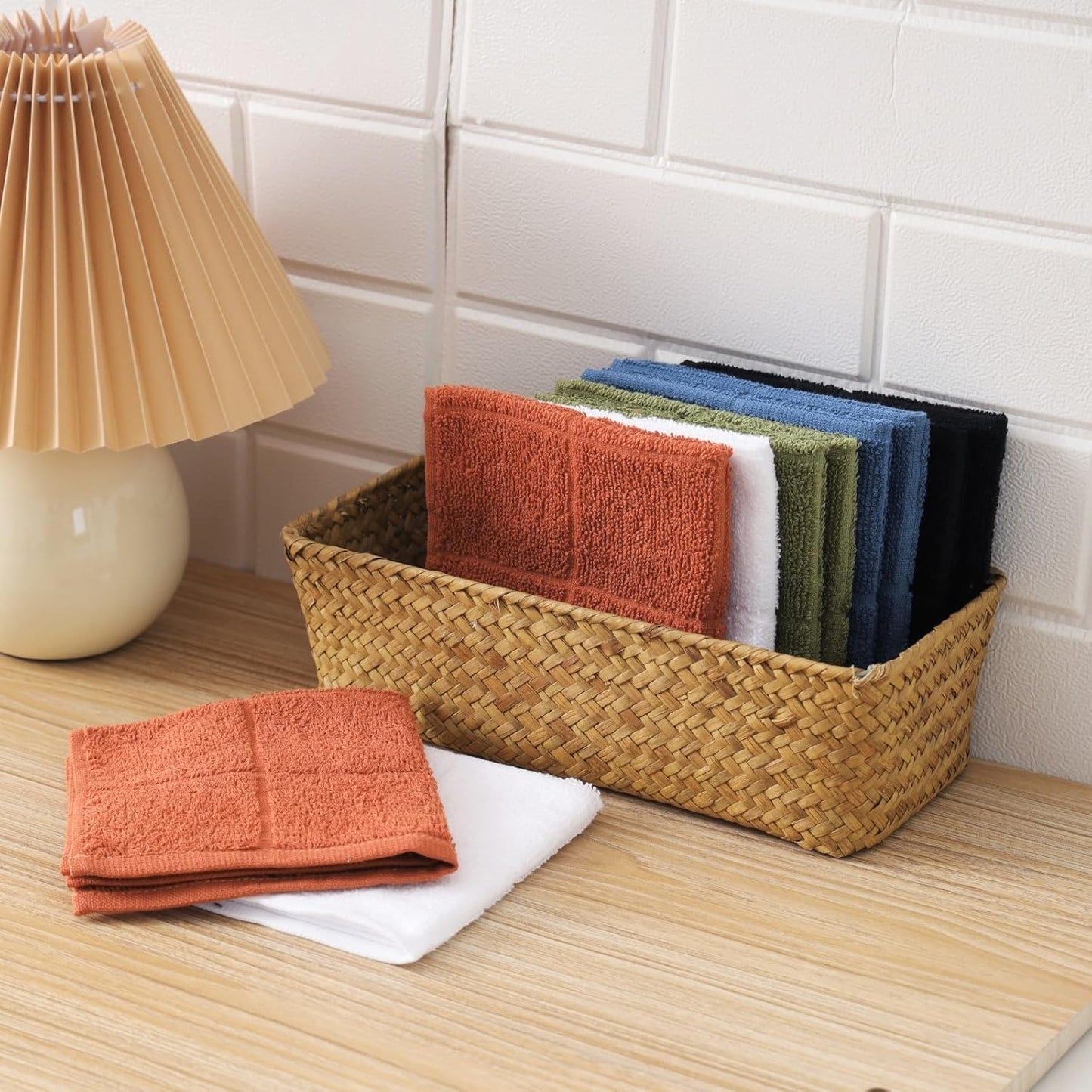Glynniss Dishcloths Kitchen Highly Absorbent Dish Rags 100% Cotton Dish Cloths for Washing Dishes