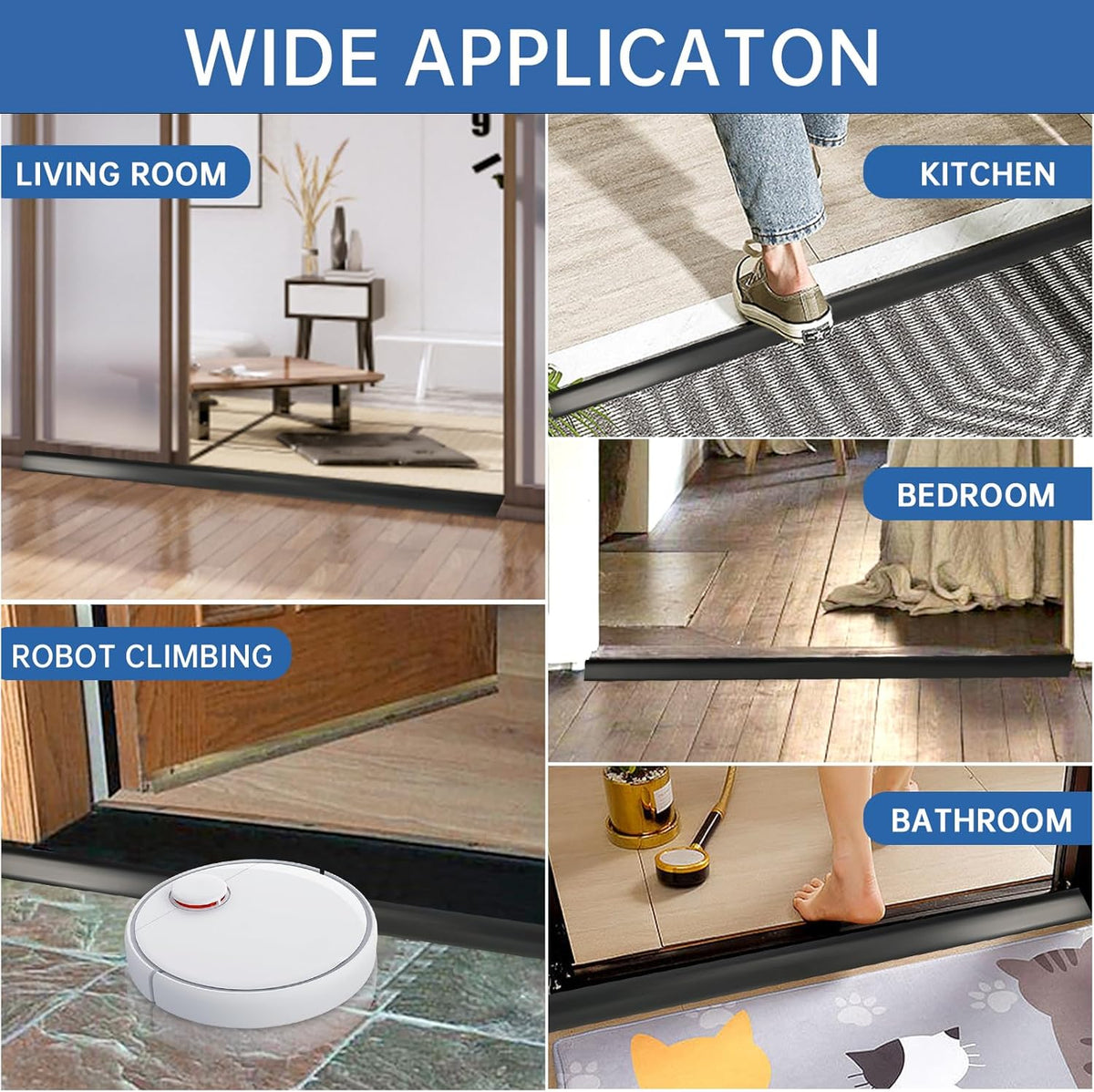 Vinyl Door Threshold Flooring Transition Strip Self Adhesive Carpet Edging Strip for Laminate