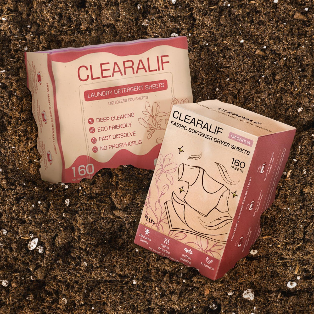 CLEARALIF All in One Laundry Detergent Sheets Kit, Magnolia Scent, 160 Loads Laundry Sheets + 160