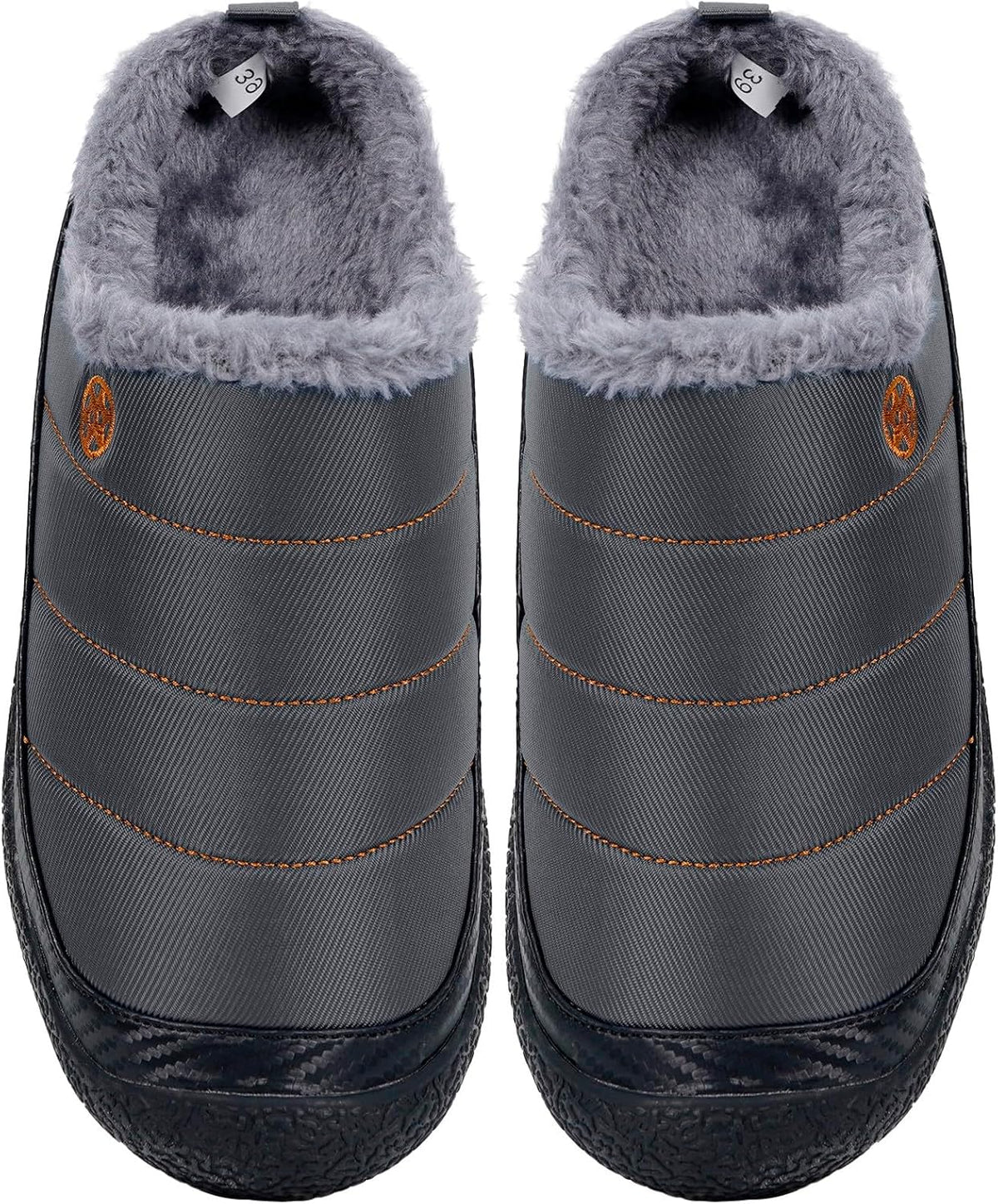 Womens Mens House Slippers Slip on Snow Winter Warm Fully Fur Lined Slippers Indoor Outdoor Shoes