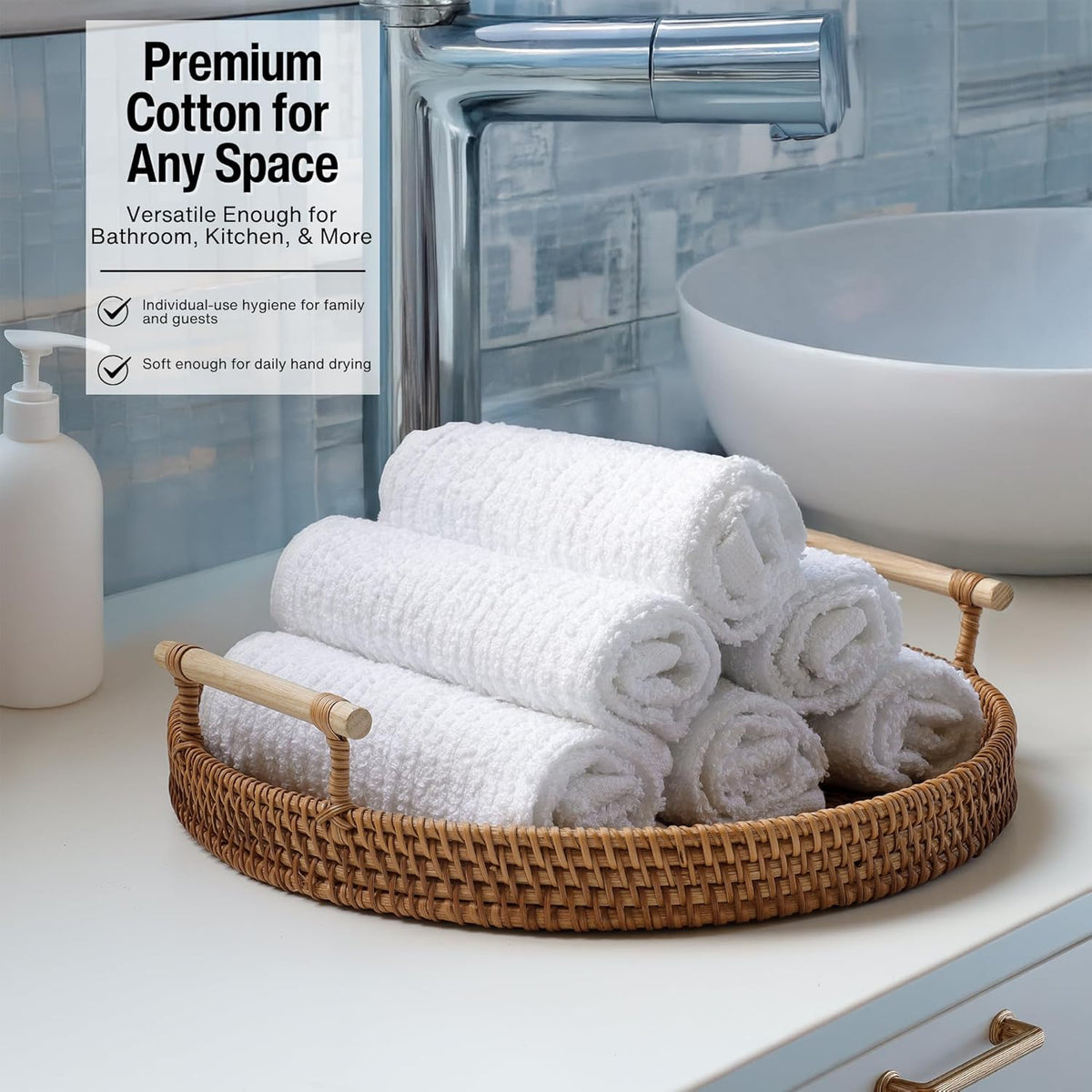 Bar Mop Cleaning Kitchen Dish Cloth Towels,100% Cotton, Machine Washable, Everyday Kitchen Basic