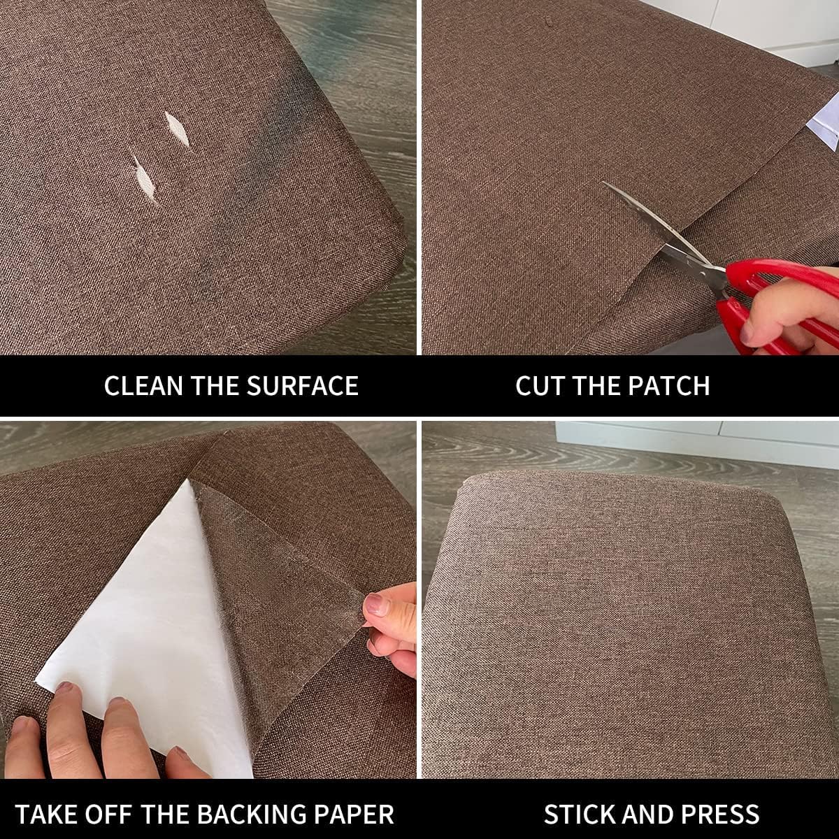 Fabric Repair Patches, 17X79 Inch Linen Repair Tape Self-Adhesive Fabric Patches Durable, DIY Large