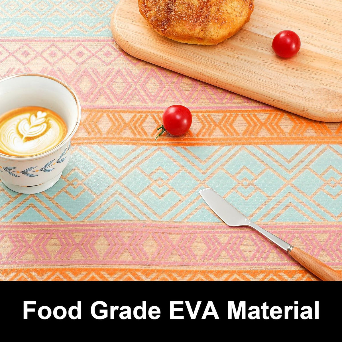 Cooyes Shelf and Drawer Liners for Kitchen Cabinets, Non Adhesive Cabinet Liner, EVA Waterproof