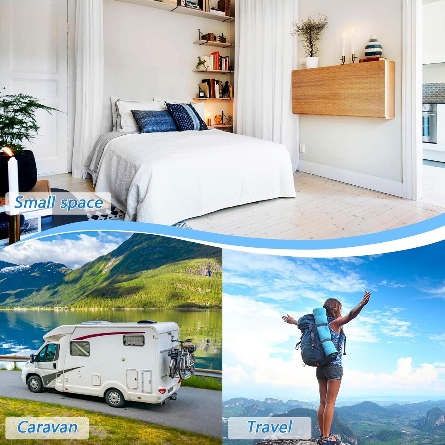 Green Striped Sunflowers and Bees Ironing Mat for Table top Portable Ironing Pad Blanket for Washer