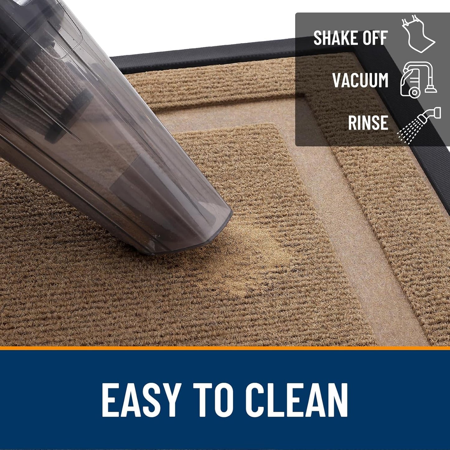 OLANLY Front Door Mat Indoor Outdoor Entrance, Waterproof All-Season, All-Weather Doormat, Sturdy