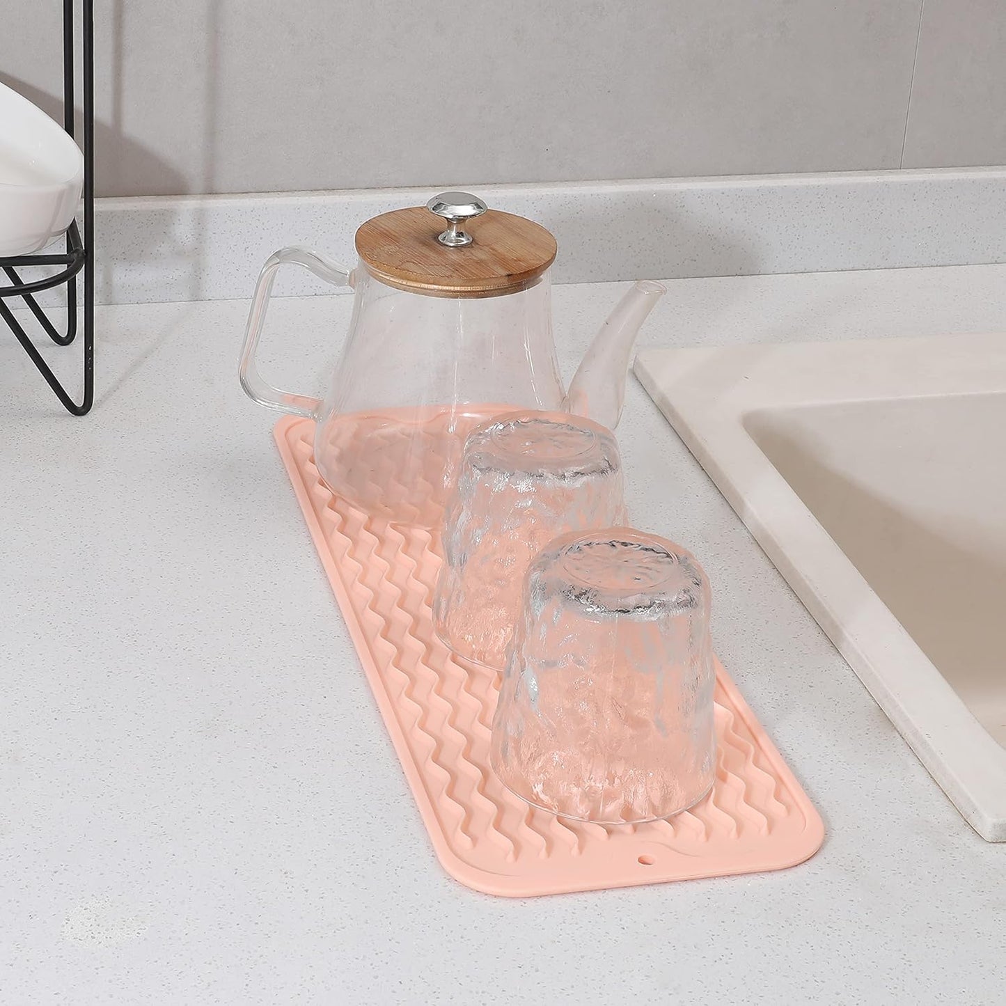 Silicone Dish Drying Mat for Multiple Usage,Easy clean,Eco-friendly,Heat-resistant Silicone Mat for