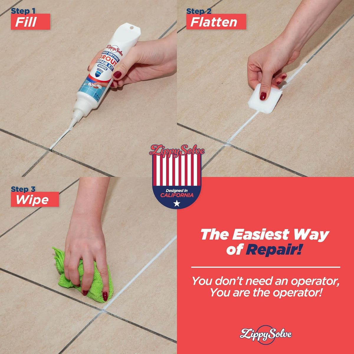 Tile Grout, Repair Kit, Restore & Renew Tile Joints Line, Fast Drying Grout Paint Squeeze Tube for