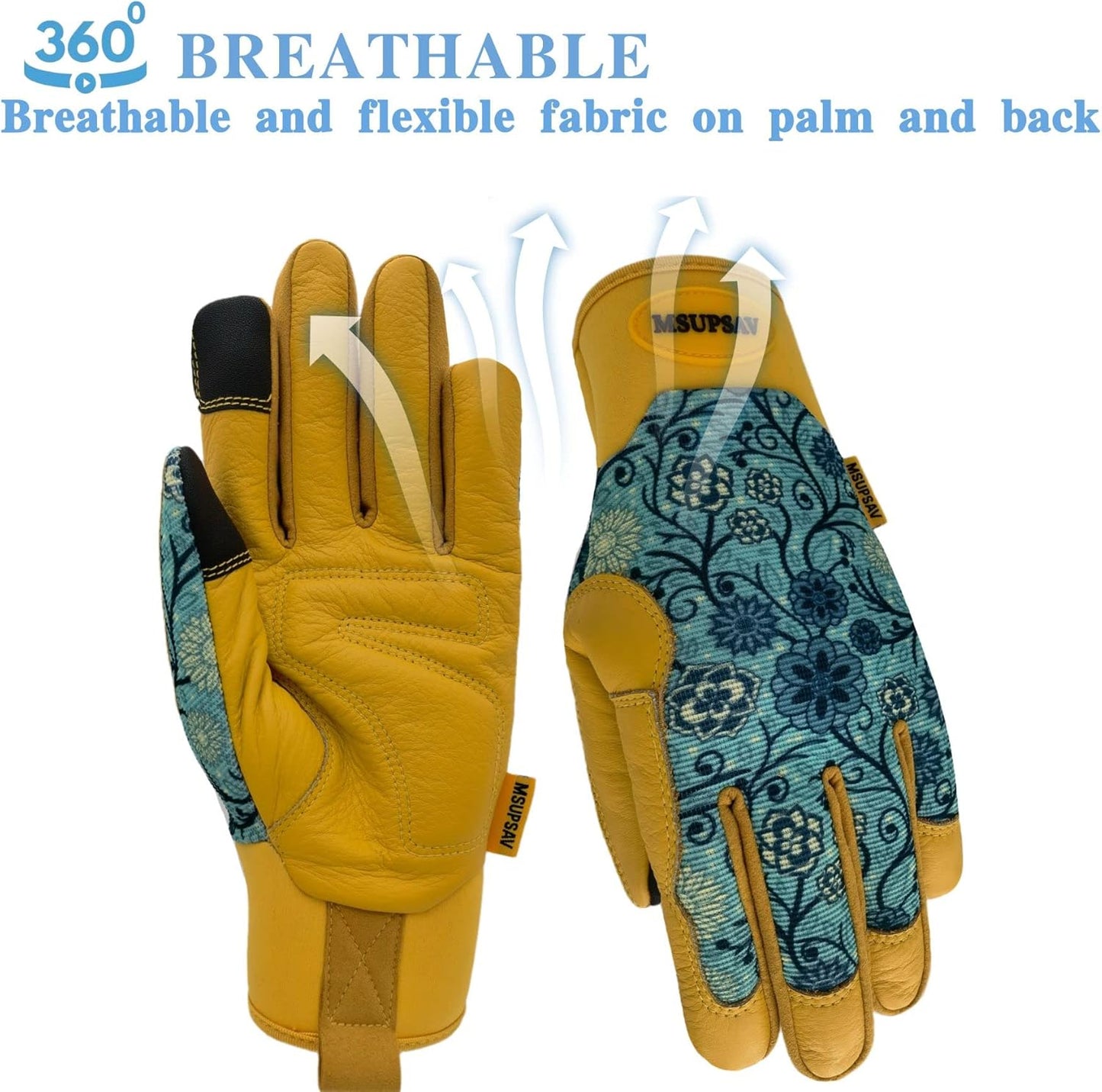 Thorn Proof&Puncture Resistant Gardening Gloves with Grip,Garden Gloves for Women, Leather Work