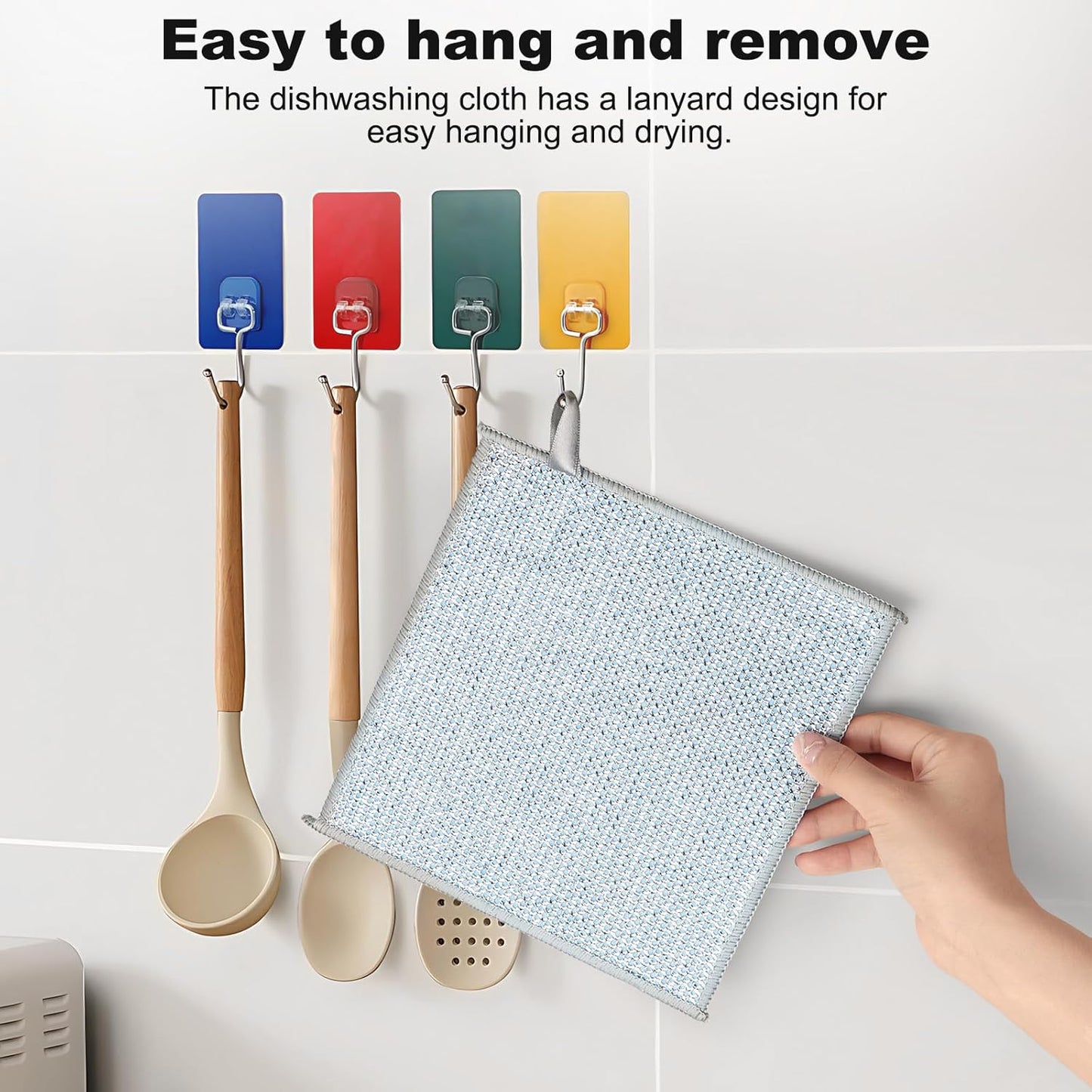 20pcs Non Scratch Wire Dishcloth Multipurpose Wire Dishwashing Rag for Wet and Dry,Metal Scrubbers