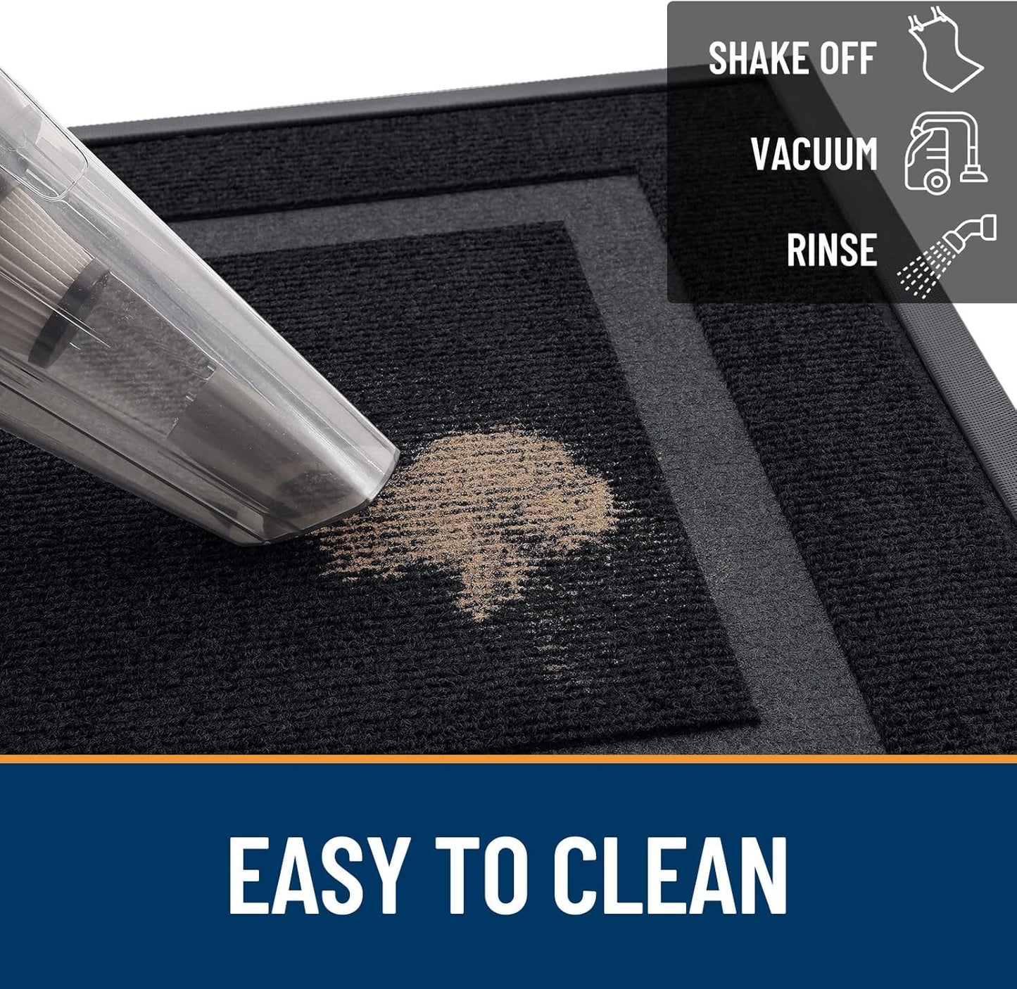 OLANLY Front Door Mat Indoor Outdoor Entrance, Waterproof All-Season, All-Weather Doormat, Sturdy