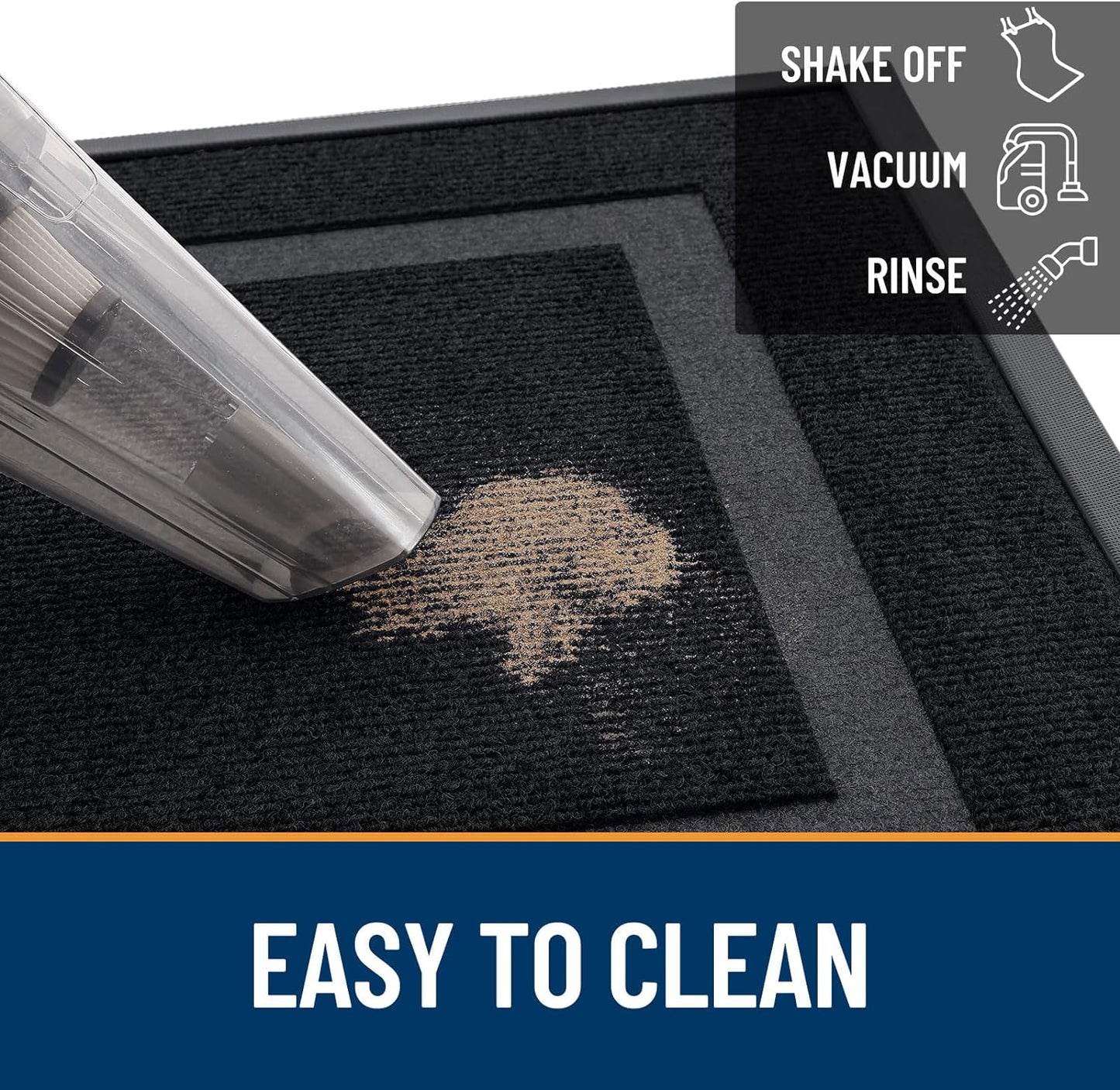 OLANLY Front Door Mat Indoor Outdoor Entrance, Waterproof All-Season, All-Weather Doormat, Sturdy