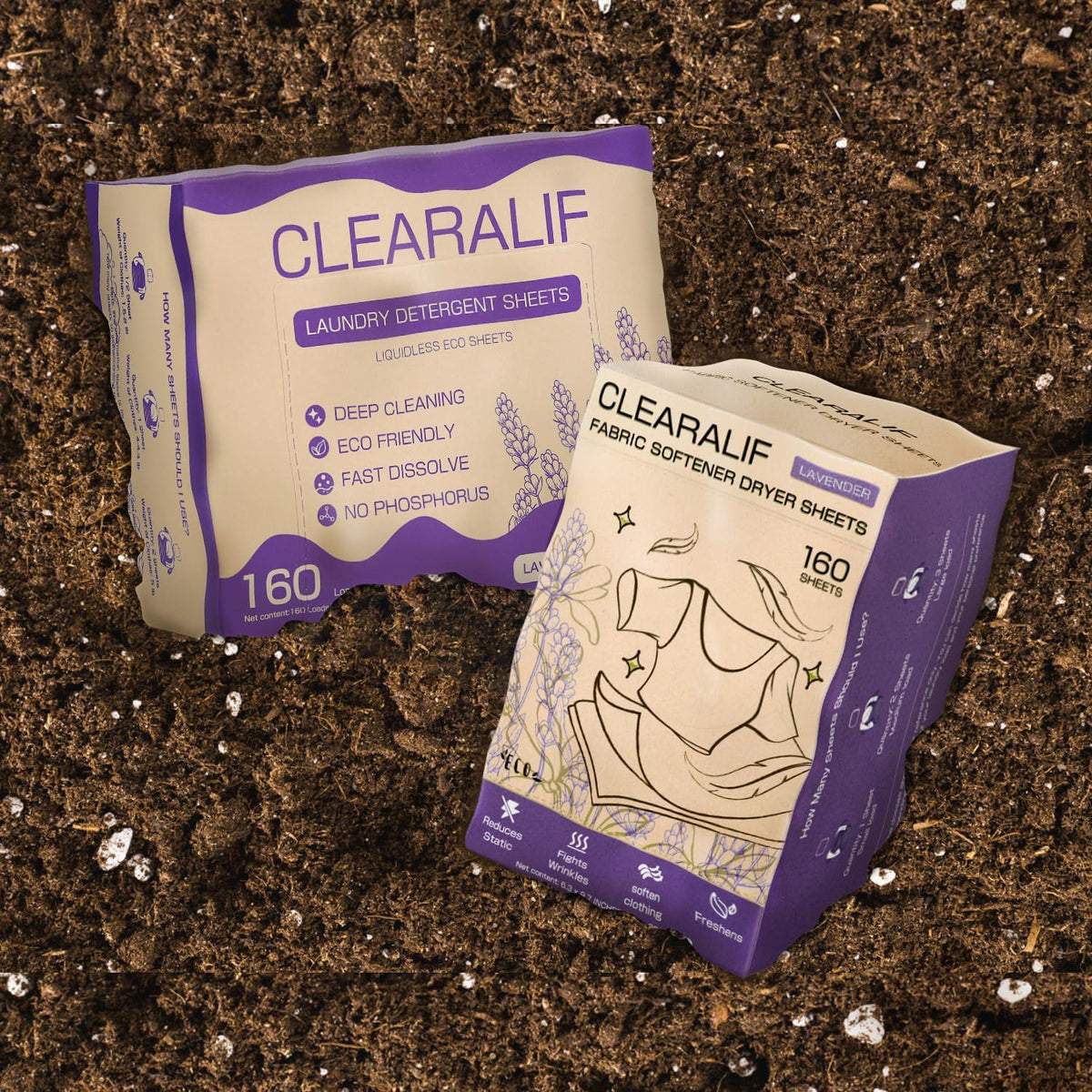 CLEARALIF All in One Laundry Detergent Sheets Kit, Lavender Scent, 160 Loads Laundry Sheets + 160