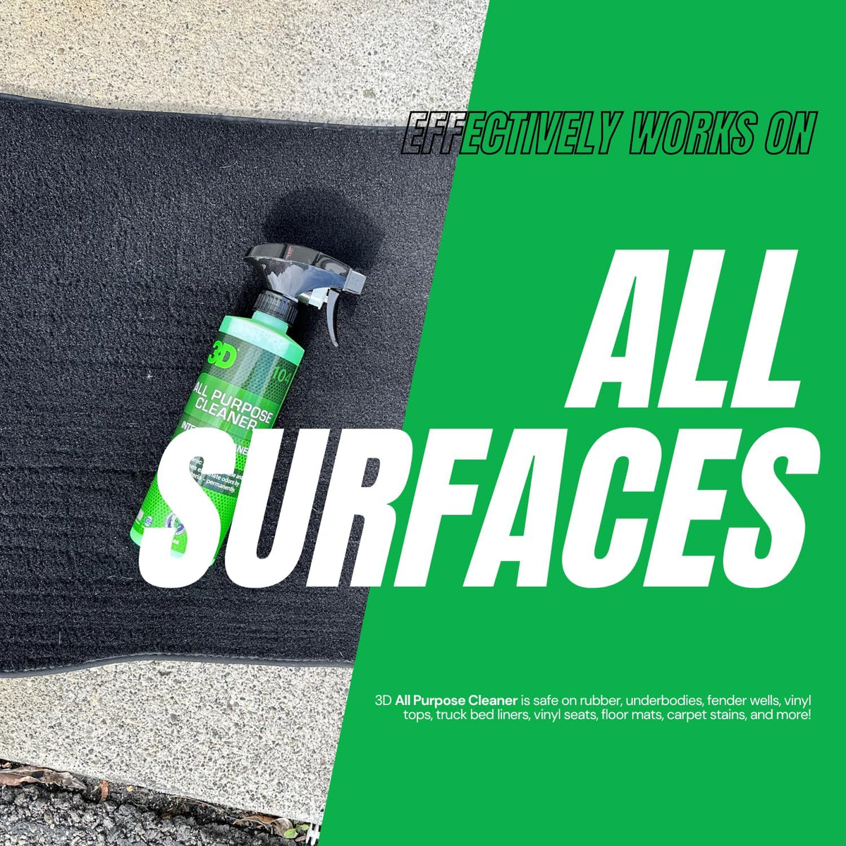 3D All Purpose Cleaner – High-Performance Interior & Exterior Car Cleaner for Vinyl, Leather