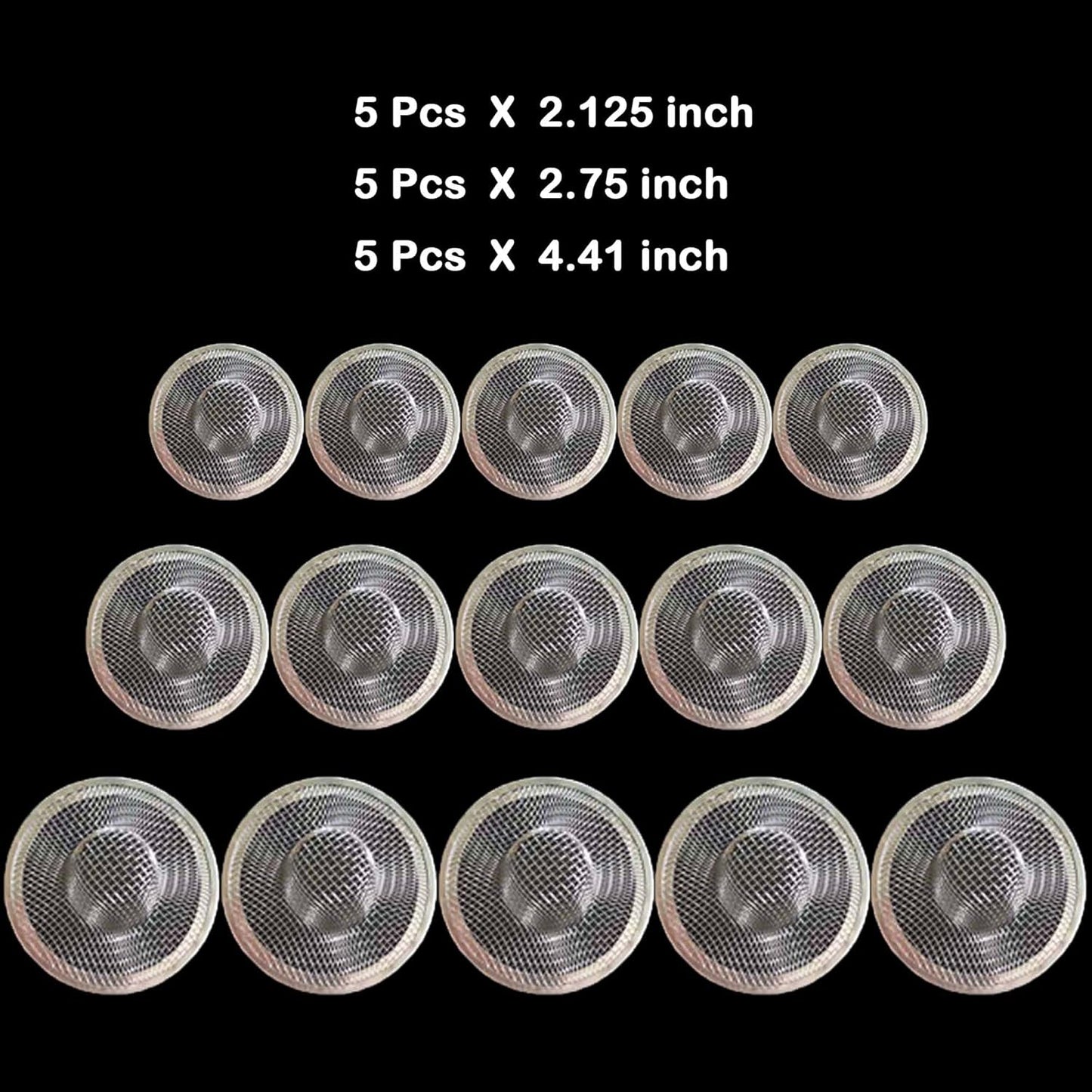 Bathroom Mesh Sink Drain Strainer Screen, 15PCS Drain Mesh Basket Cover Stainless Steel Slop Basket