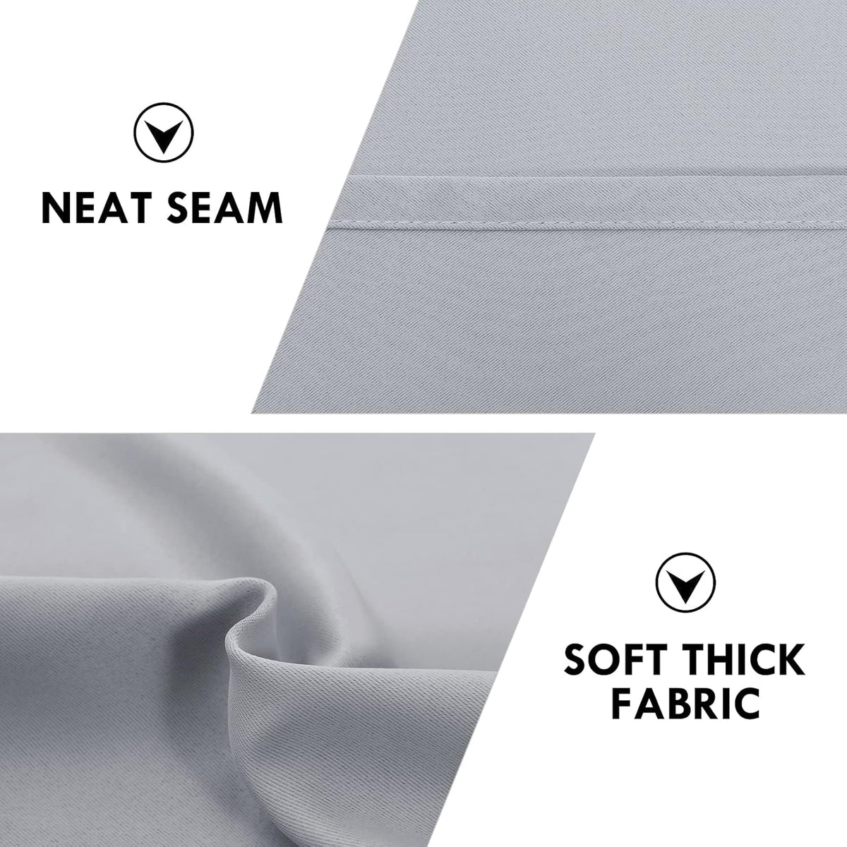 DWCN Blackout Curtains Room Darkening Thermal Insulated Bedroom Curtains Window Curtain Panels, 52
