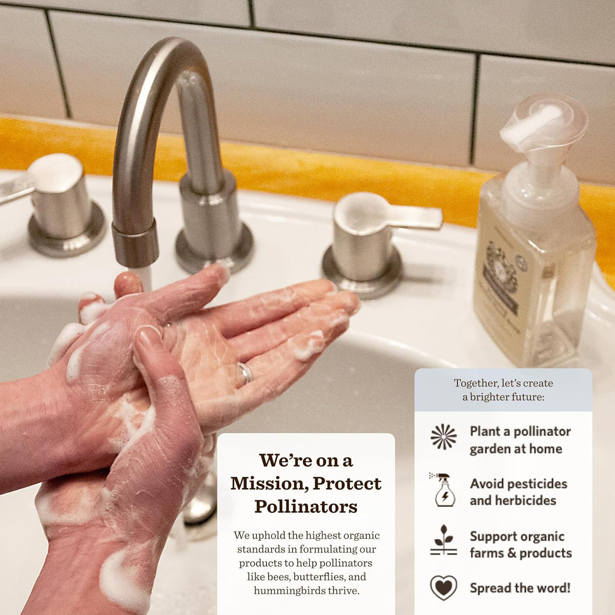 Moon Valley Herbal Foaming Hand Soap, Vegan (First Frost, Recyclable Bottle)