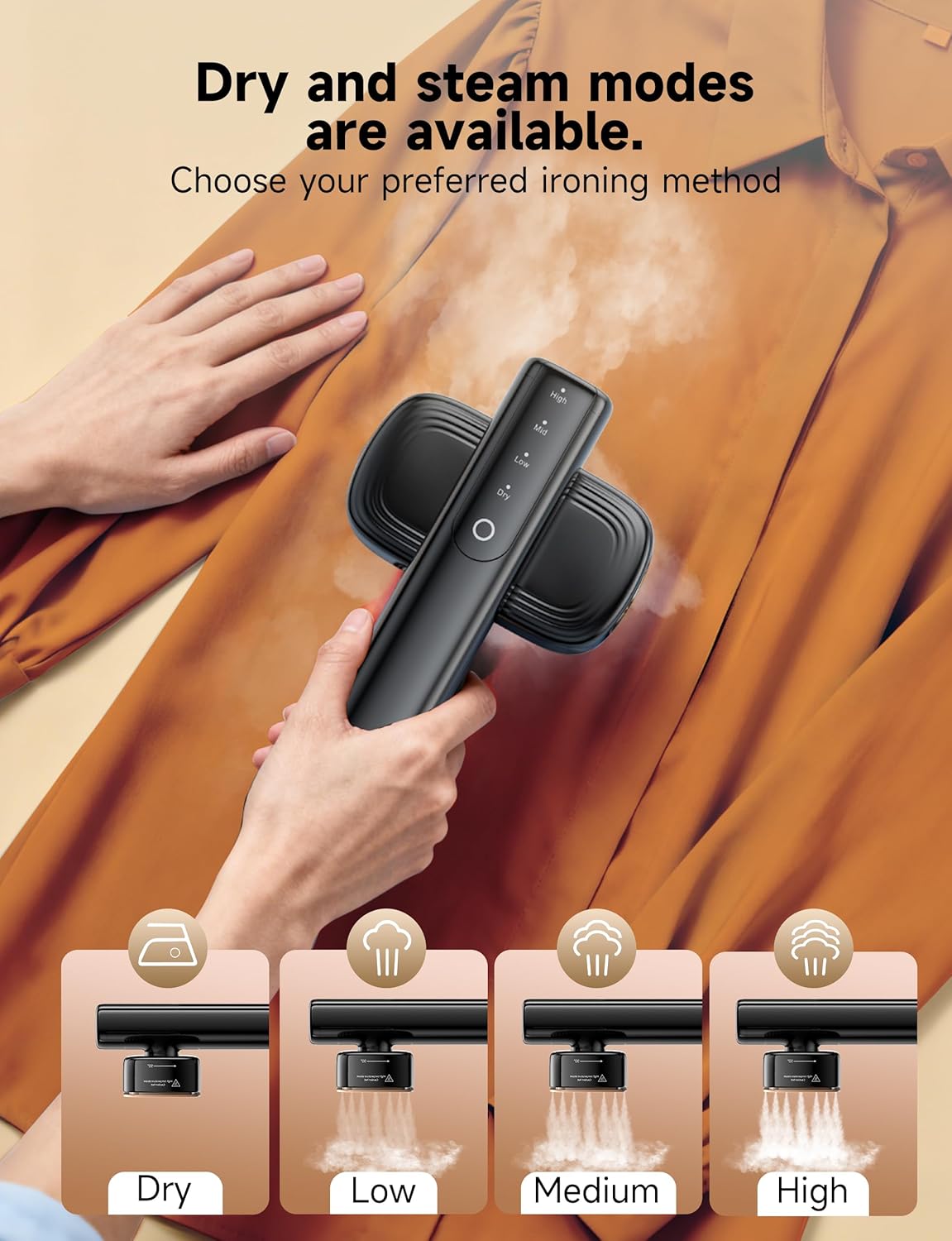Travel Steamer for Clothes, Portable Handheld Design, Clothing Wrinkles Remover, Strong Penetrating
