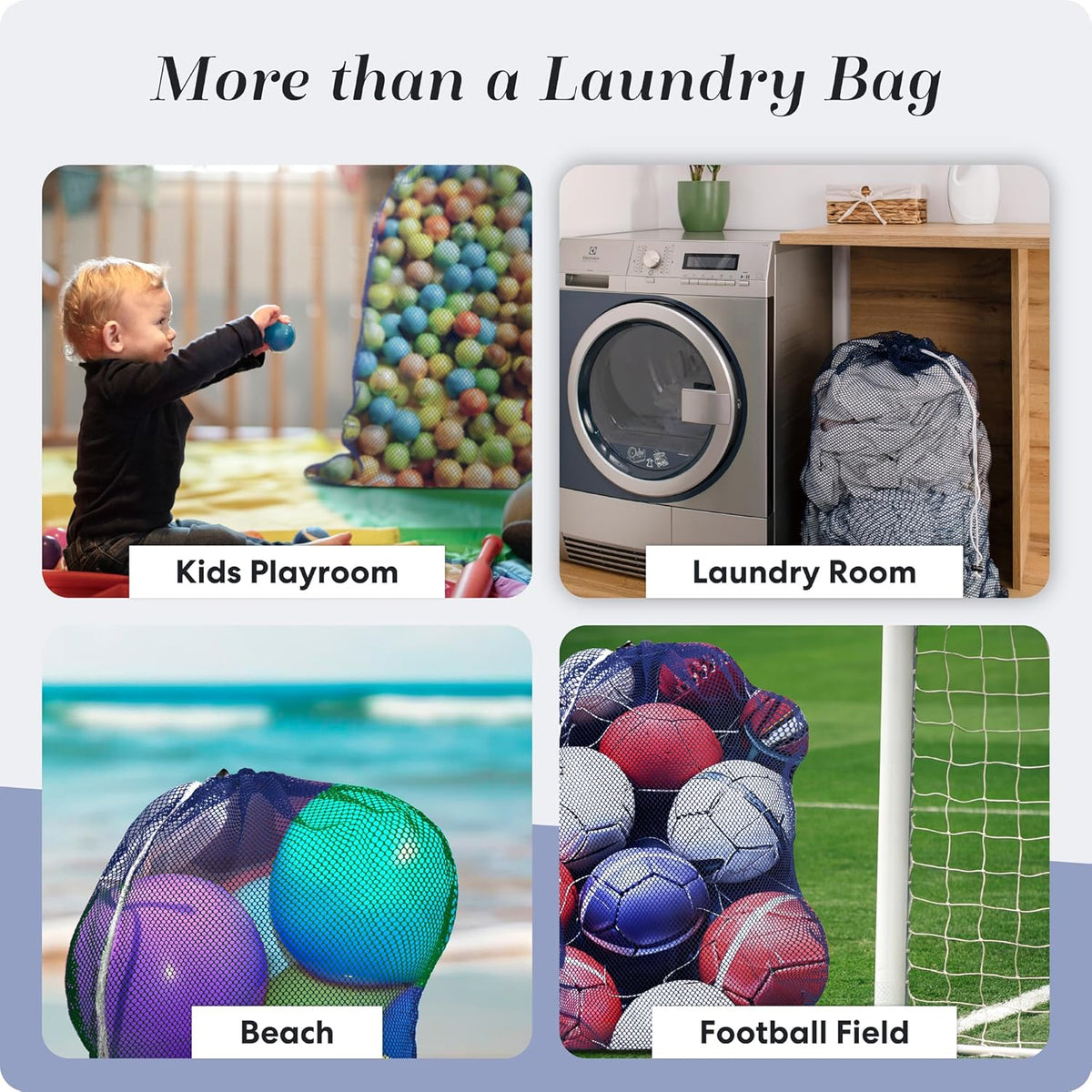 Handy Laundry Mesh XL Laundry Bag - Durable, Machine Washable with Secure Drawstring Closure