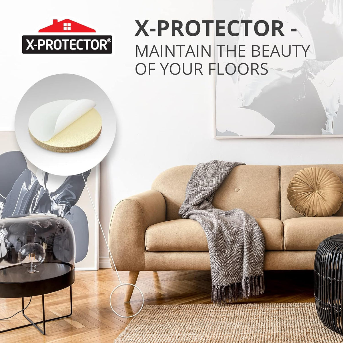 16 Heavy-Duty Felt Furniture Pads 2” 1/4” Thick X-Protector! Round Felt Pads for Furniture Feet