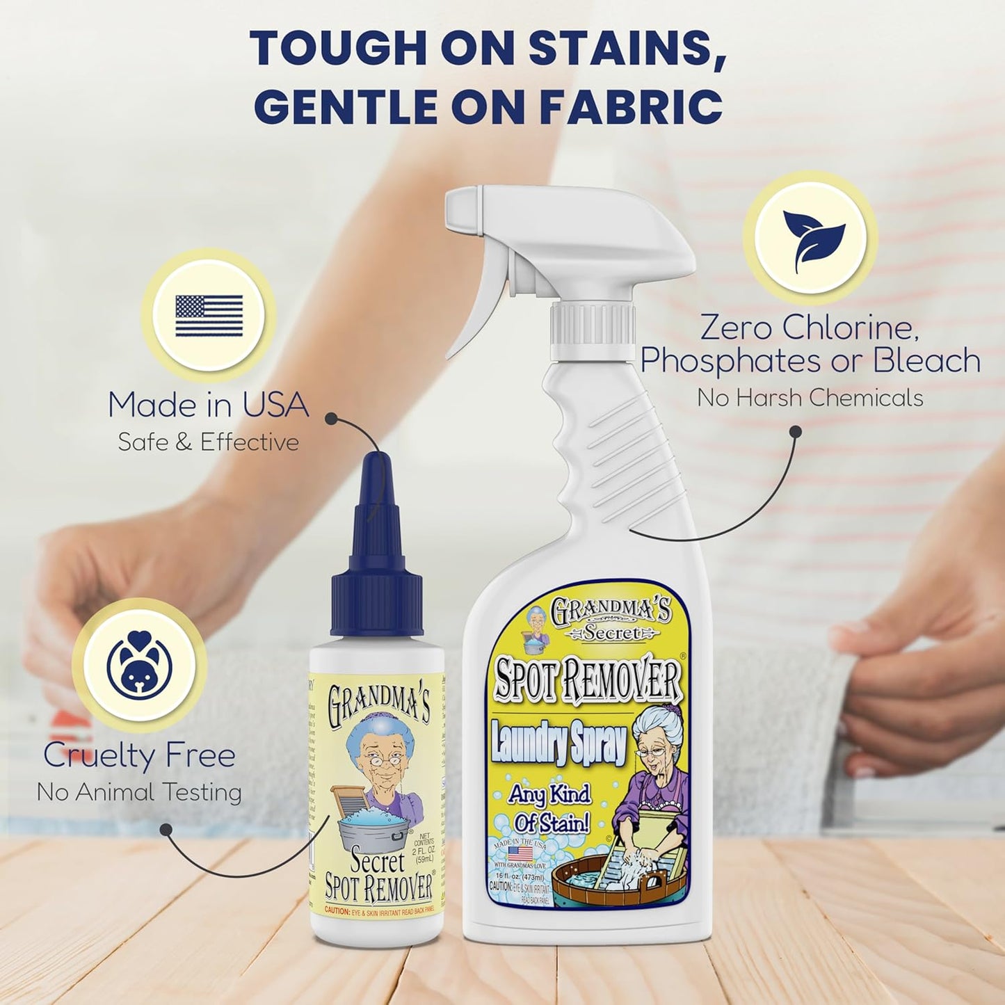 Grandma's Secret Spot Remover - Chlorine, Bleach and Toxin-Free Stain Remover - Stain Remover for