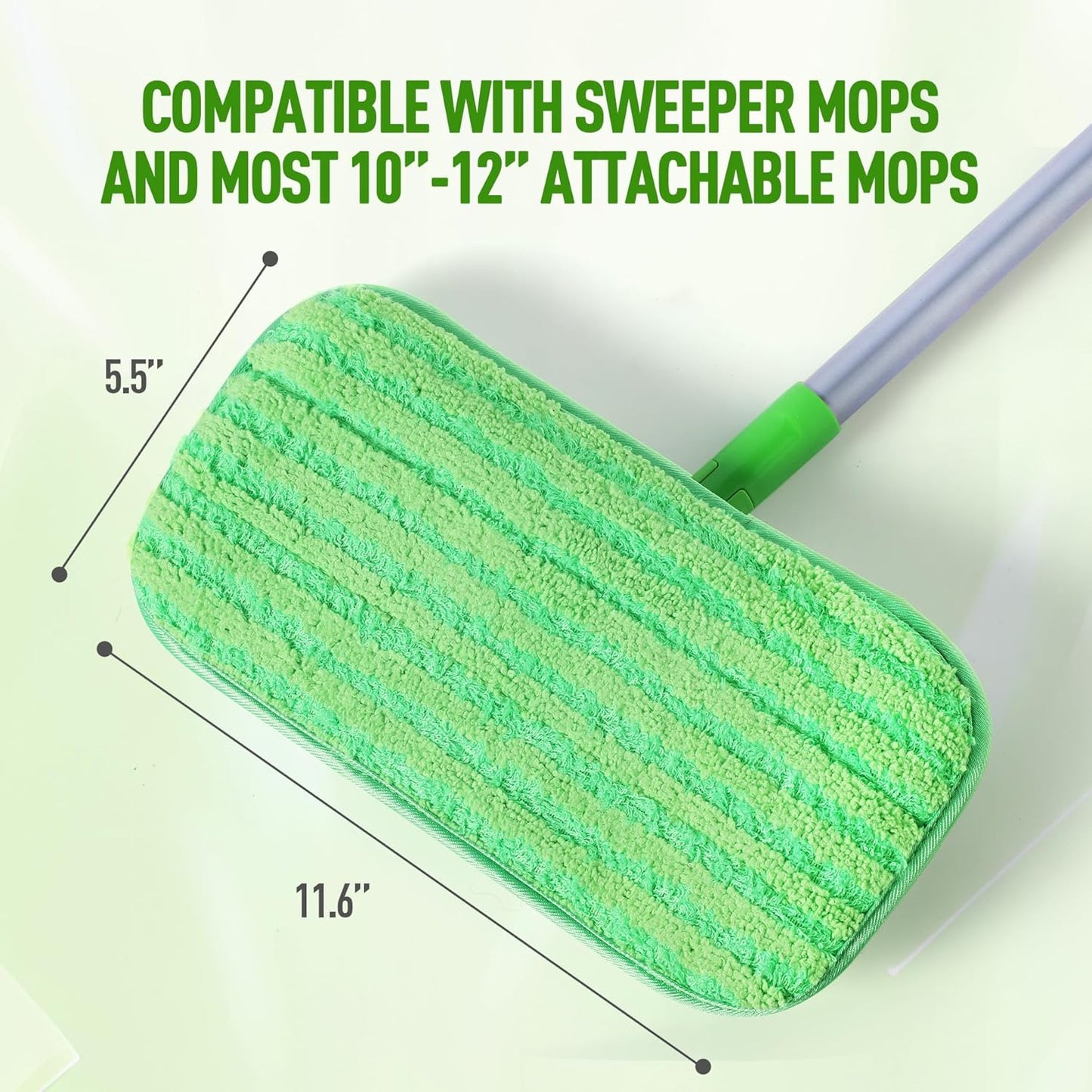 6 Pack Reusable Mop Pads for Swiffer WetJet Sweeper Mops, Microfiber Washable Floor Mop Refills Wet