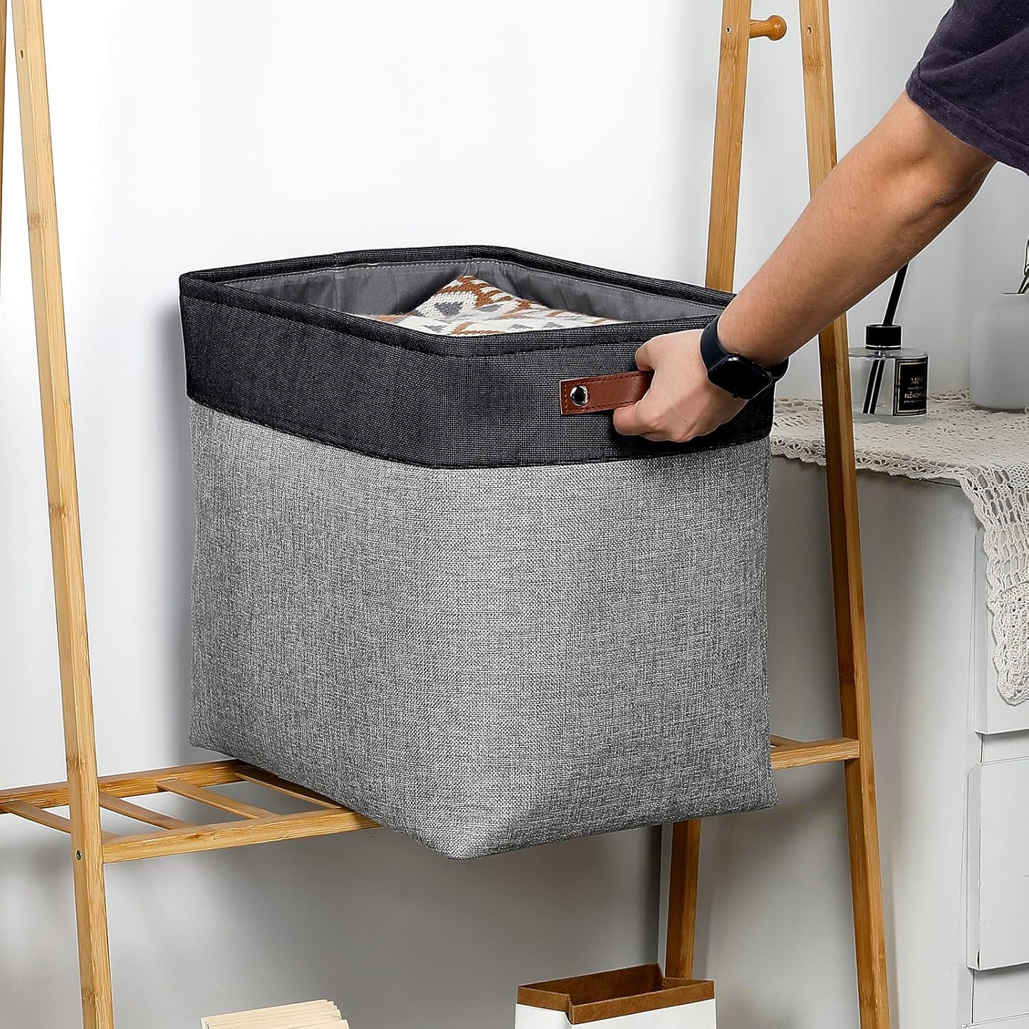 DULLEMELO Extra Large Storage Baskets, Fabric Storage Bins for Organizing Shelves Nursery Toys
