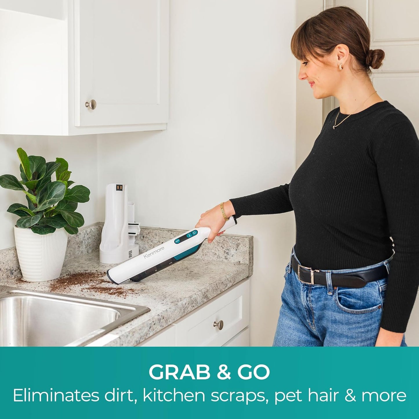 Kenmore HV3005 11.1V Cordless Handheld Vacuum Cleaner Lightweight Versatile and Portable Hand Vac