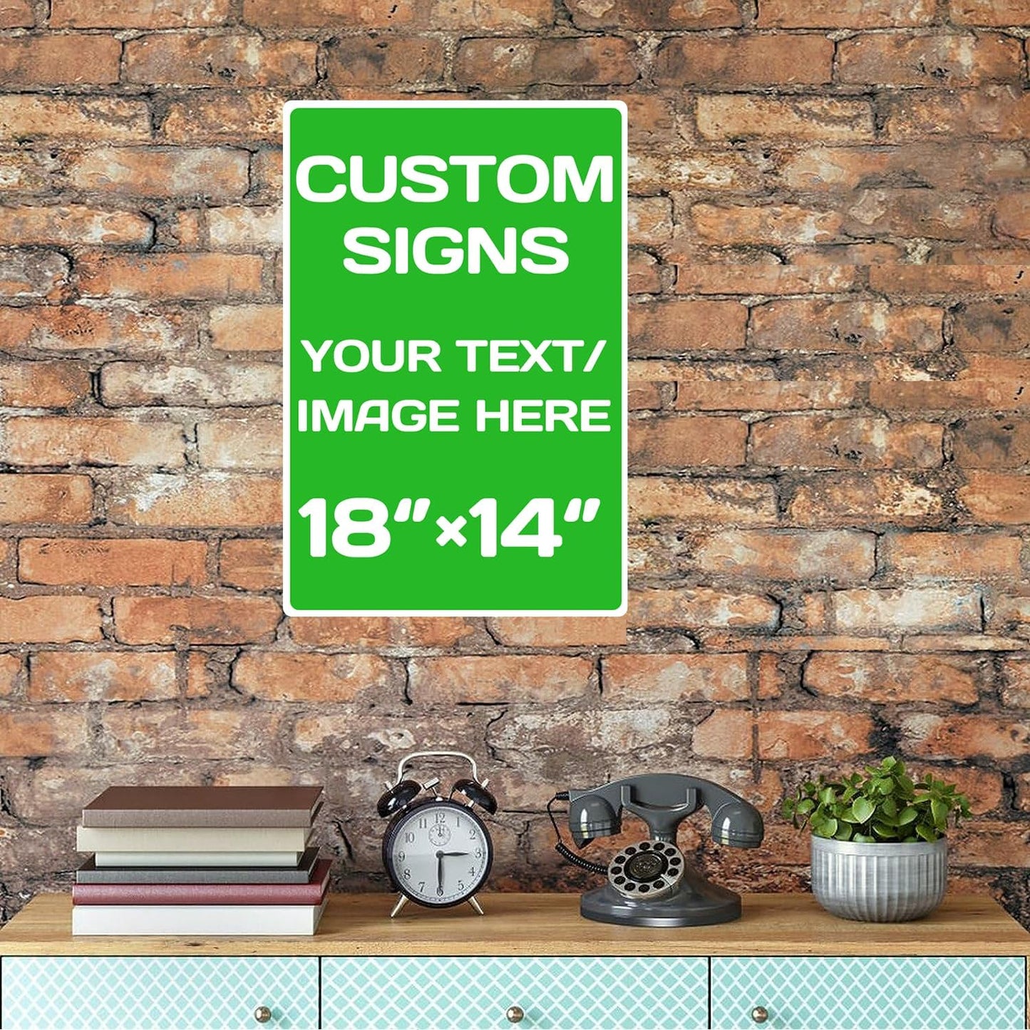 Personalized Aluminum Weatherproof Metal Signs - Multiple Sizes, Custom Text & Picture, Hazard
