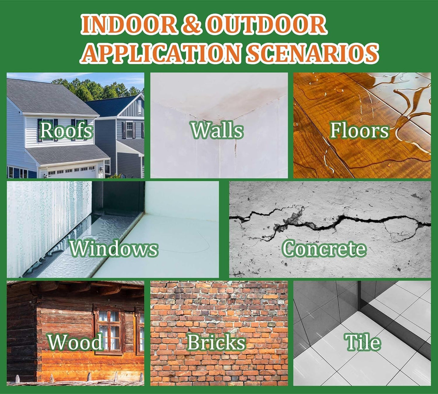 Waterproof Sealant 35oz, Transparent Waterproof Coating for Roof, Floor, Bathroom, Wall, Window