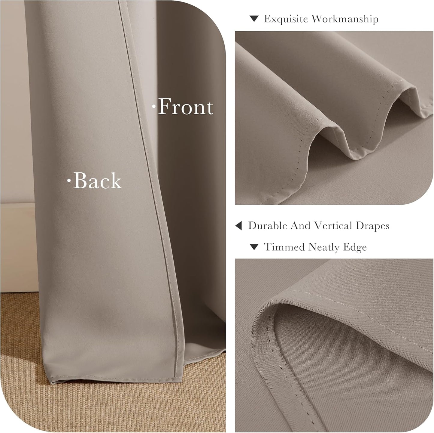 PONY DANCE Blackout Curtains for RV Camper Windows, Privacy Thermal Insulated Mini Curtains &