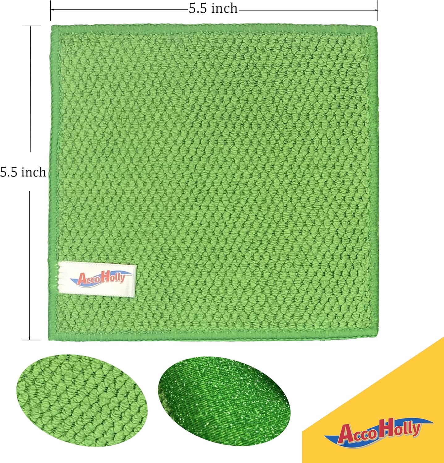 12 Pack Microfiber Scrub Dish Cleaning Cloth, Non-Scratch, Reusable & Durable for Pan Pot Dish