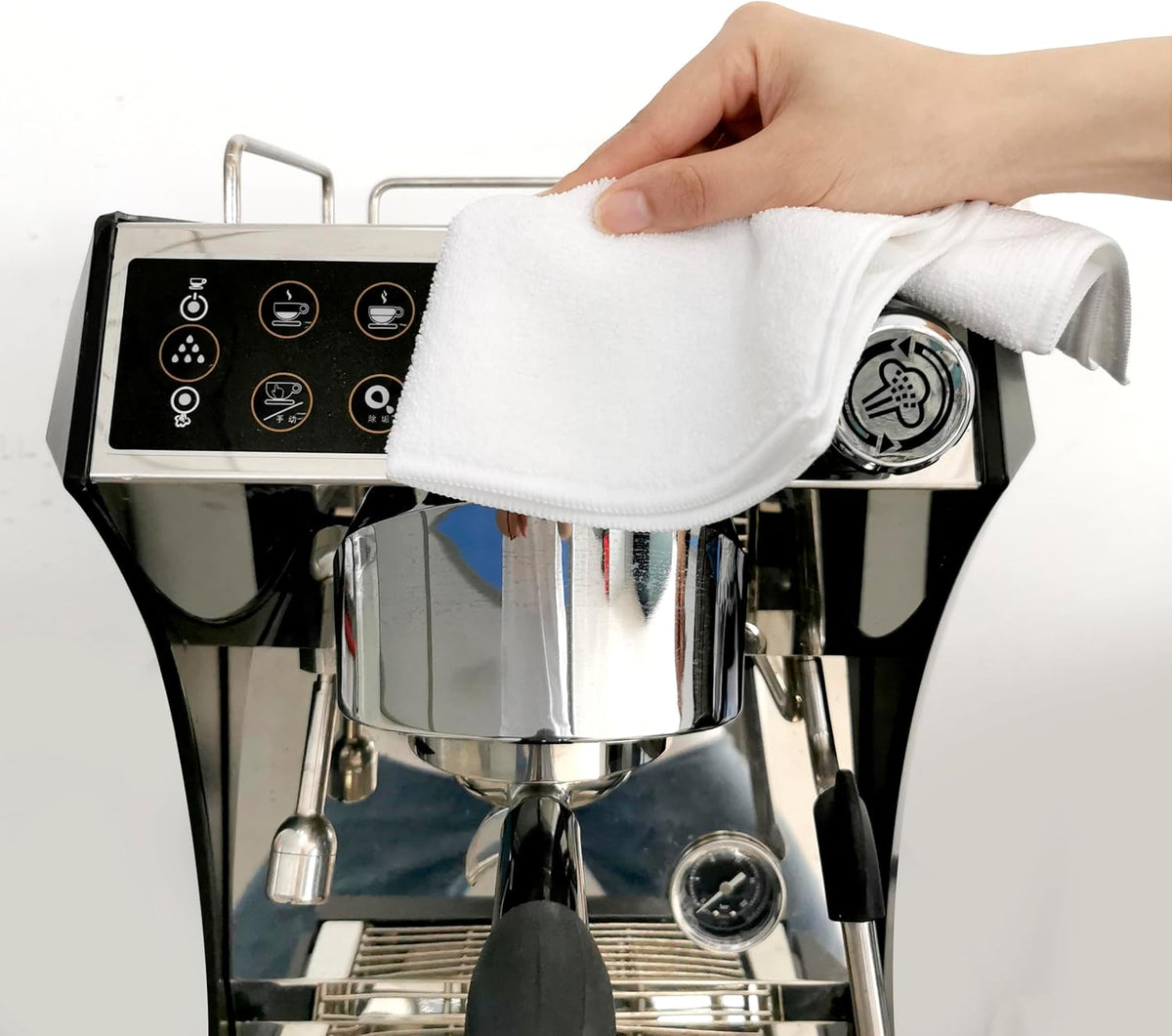 Tricol Clean Professional Extra-Thick Microfiber Cleaning Cloth 12 Pack White (16IN x 16IN, 300GSM
