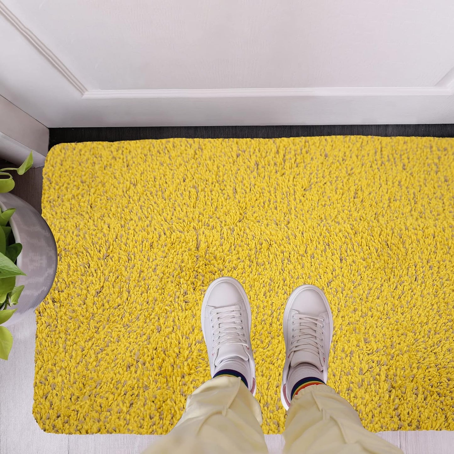 Premium Microfiber Indoor Door Mat – 36"x72" Washable Entry Mat, Non-Slip, Waterproof Backing