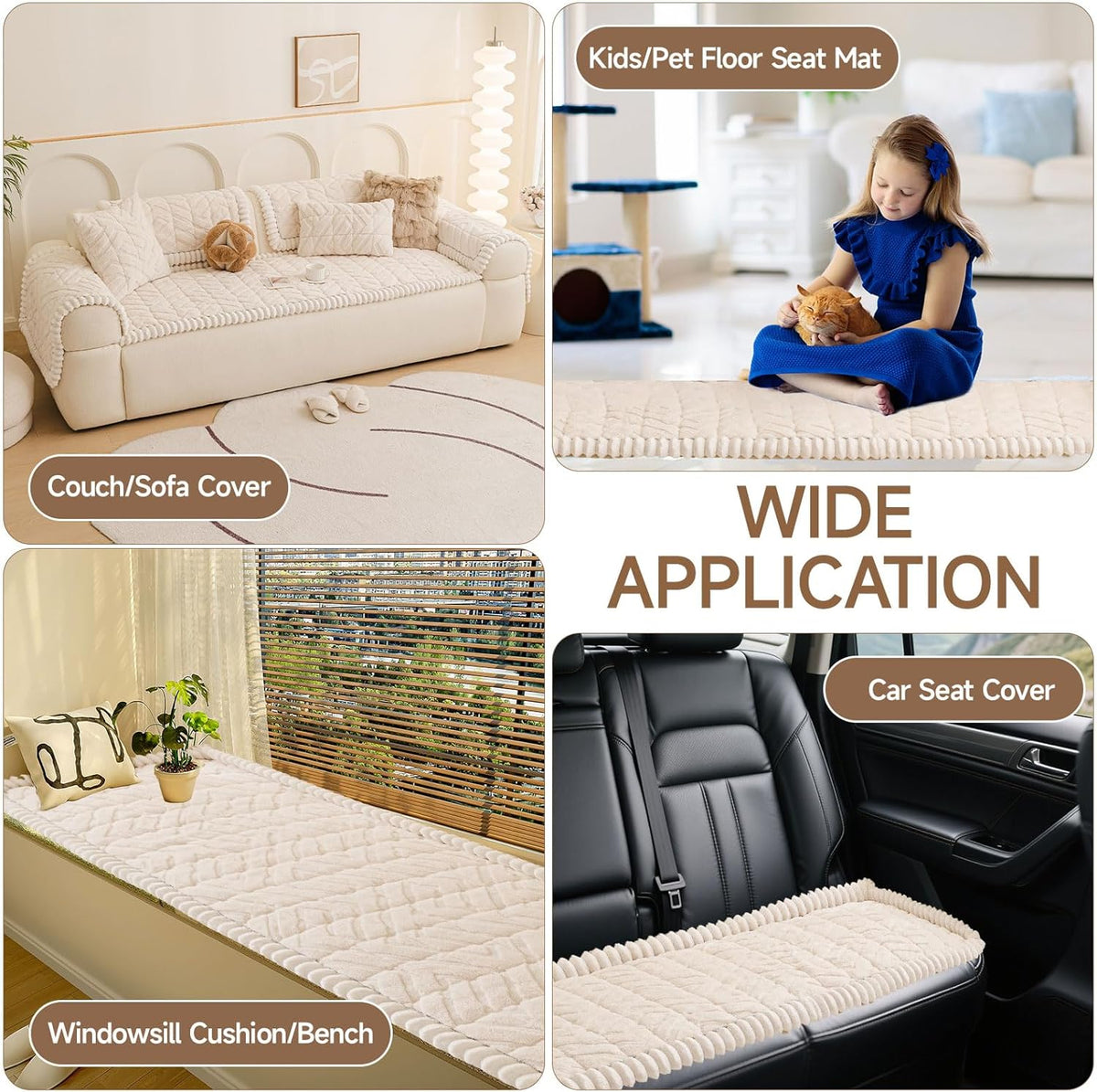 OTOB Couch Covers for 3 Cushion Couch Sofa Pet Friendly, Washable & Non Slip Geometric Jacquard
