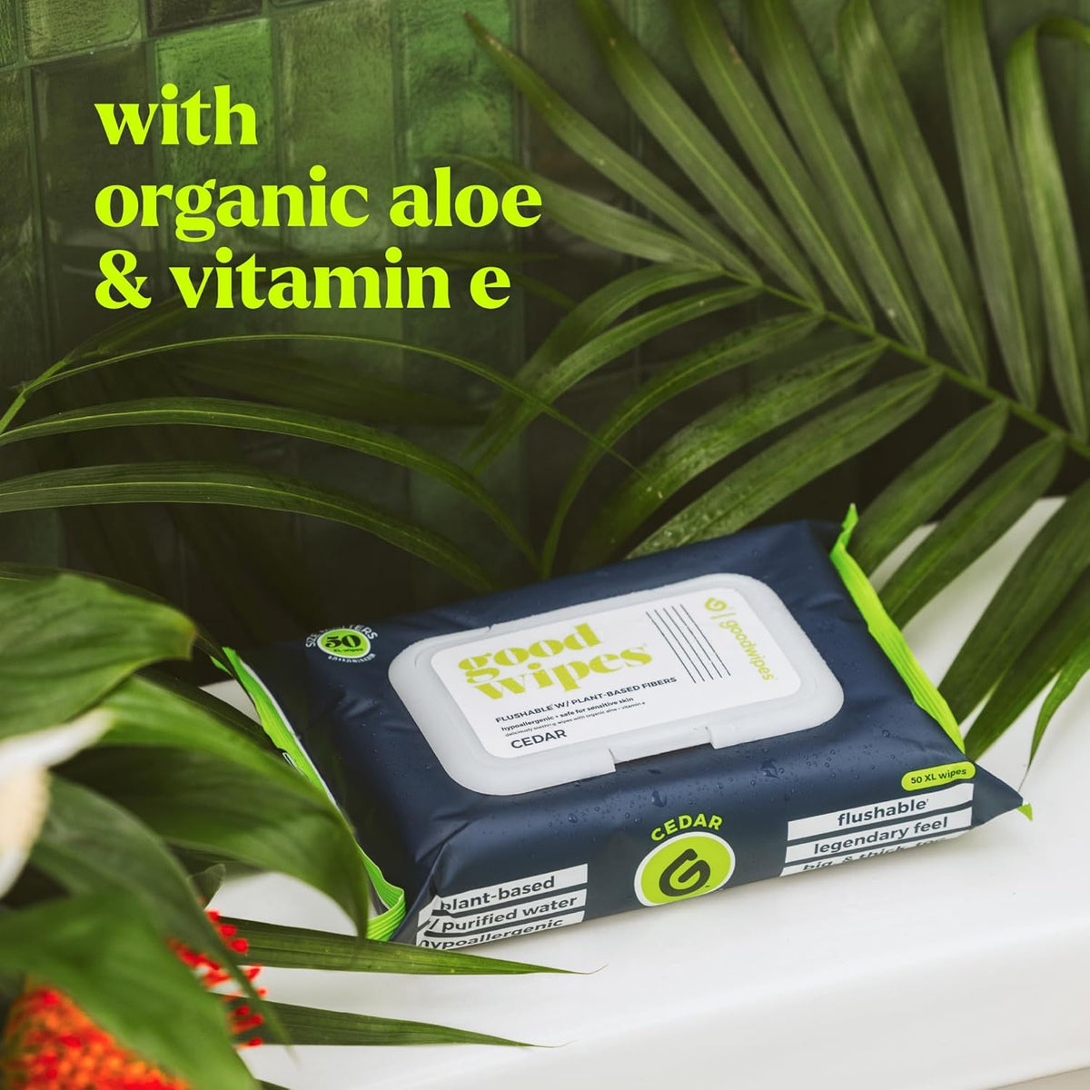 goodwipes Flushable Wipes - Individually Wrapped Butt Wipe for On-the-Go Adults - Portable Mini