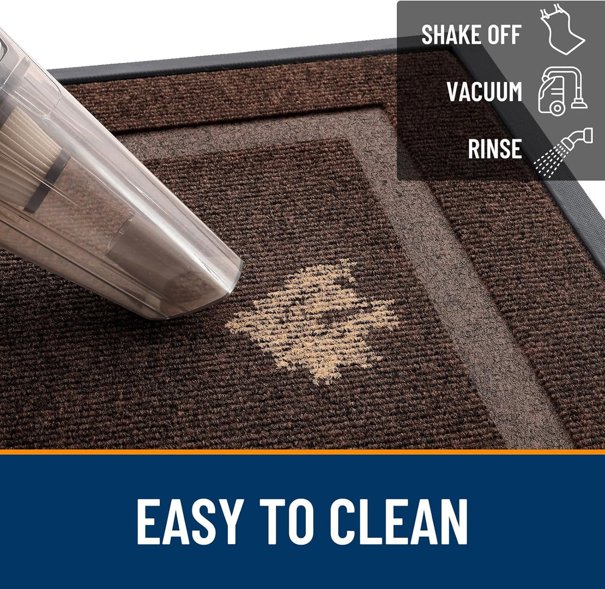 OLANLY Front Door Mat Indoor Outdoor Entrance, Waterproof All-Season, All-Weather Doormat, Sturdy