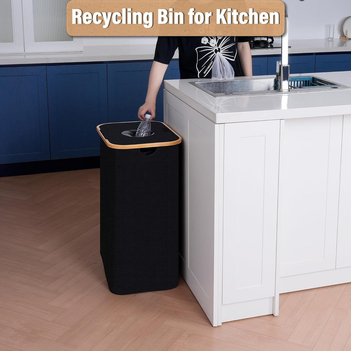 efluky Recycling Bin for Kitchen 26 Gallon, 100L Recycle Bin with 2 Removeable and Reusable Inner