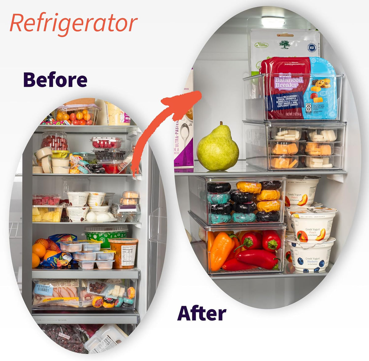 ClearSpace Plastic Pantry Organization and Storage Bins with Dividers & Lids – Perfect Kitchen